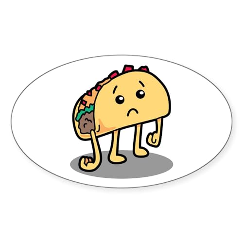 White - Sad Taco Sticker