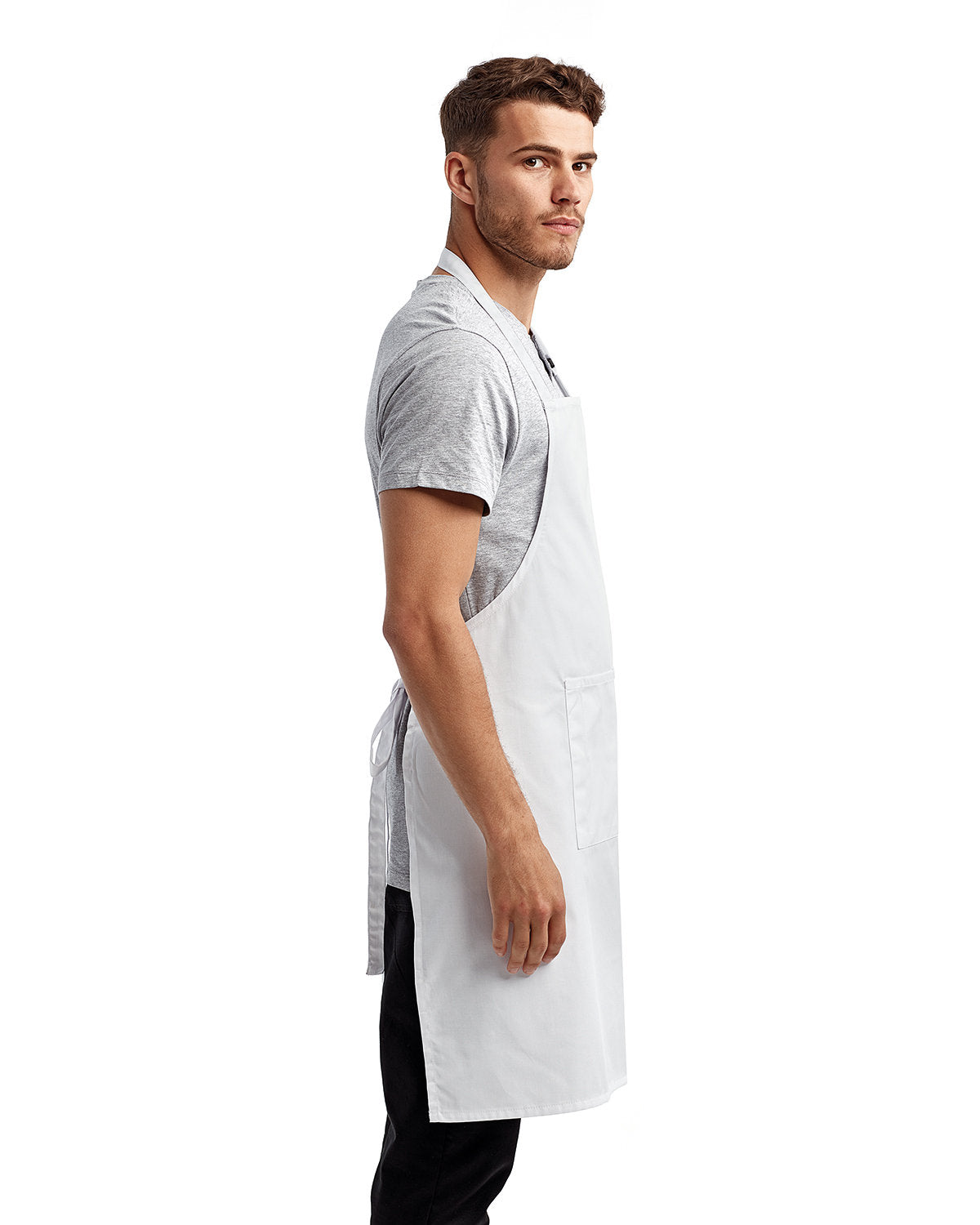 Reprime RP154 Unisex 'Colours' Recycled Bib Apron with Pocket - Eco-Friendly Kitchen & Art Apron for Cooking, Painting & DIY Crafts