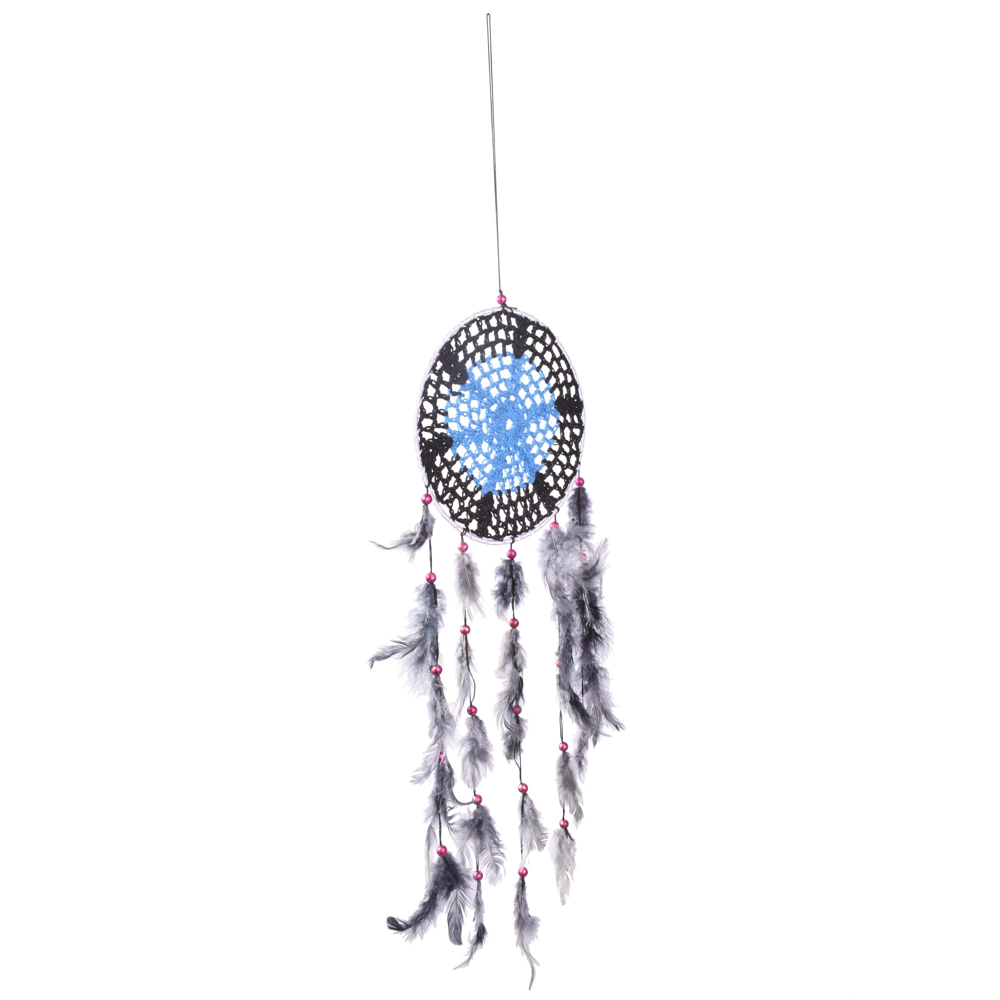 Handmade Dream Catcher - Boho Wall Hanging Decor for Bedroom, Nursery & Car - Natural Feathers & Beads - Spiritual Home Decor Gift for Women, Housewarming, Birthday | Perfect for Meditation Spaces & Bohemian Style Rooms