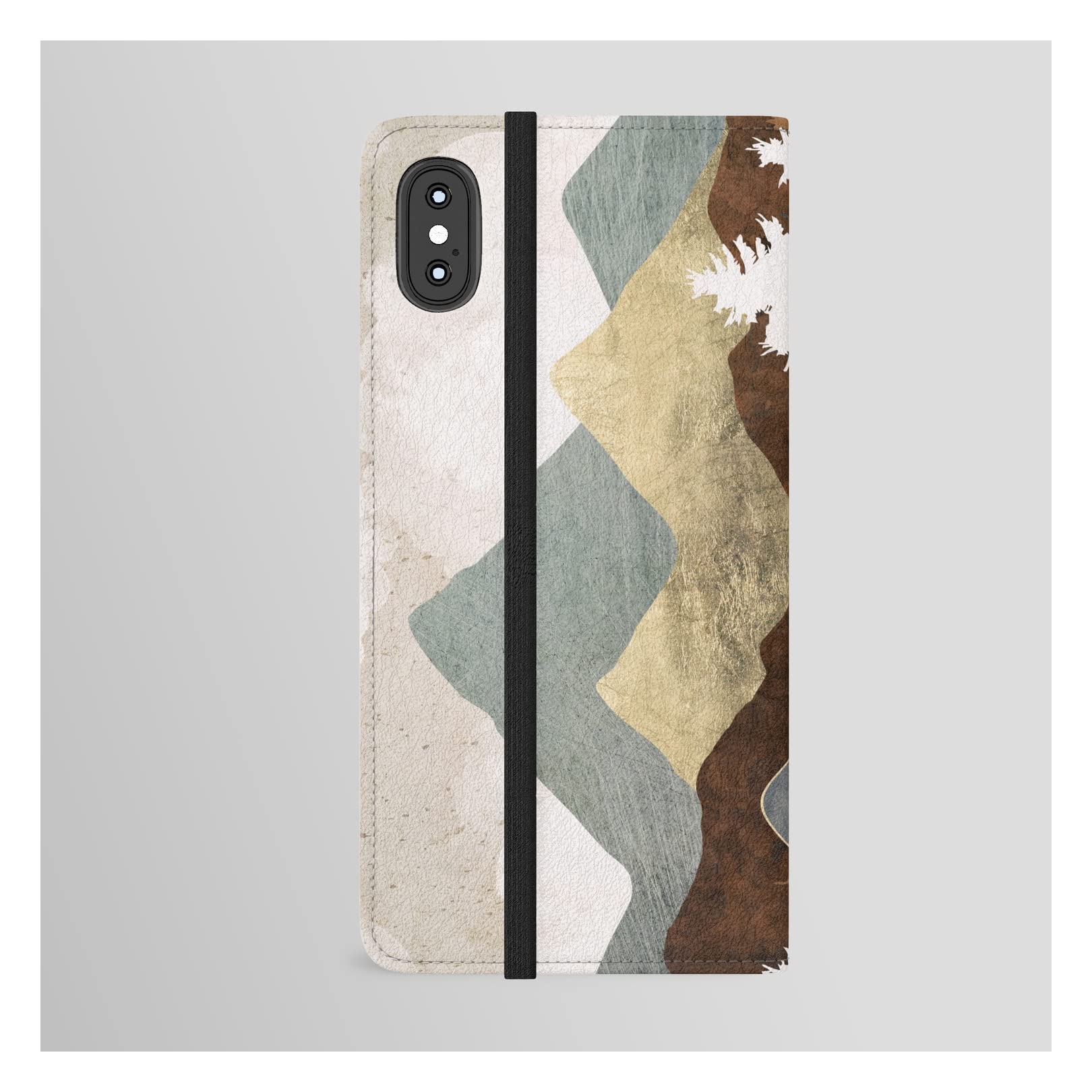 Spacefrogdesigns Forest View Wallet Phone Case for iPhone Xs - Slim Protective Cover with Card Slots | Perfect for Travel, Shopping & Everyday Use
