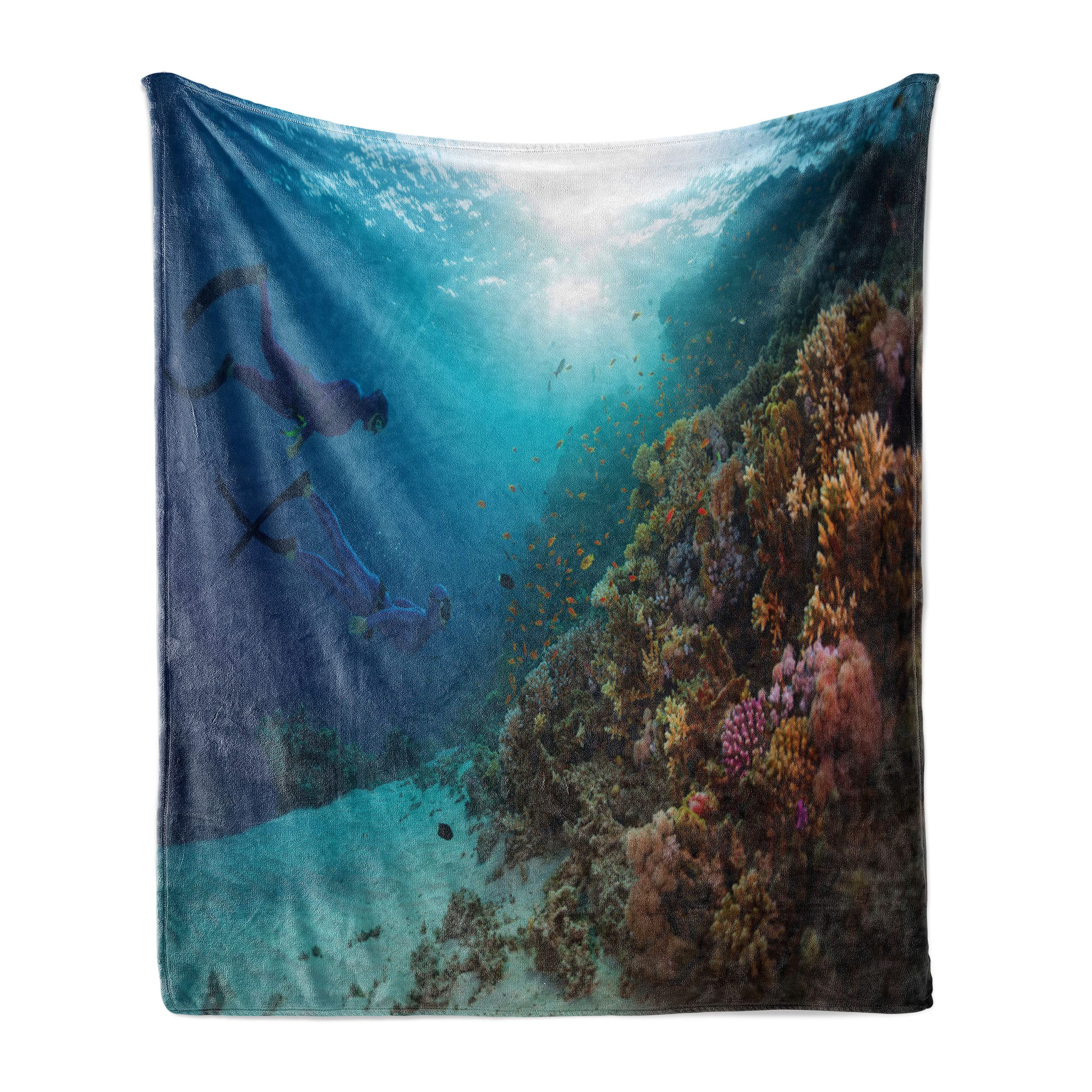 Ambesonne Coral Reef Throw Blanket - 60