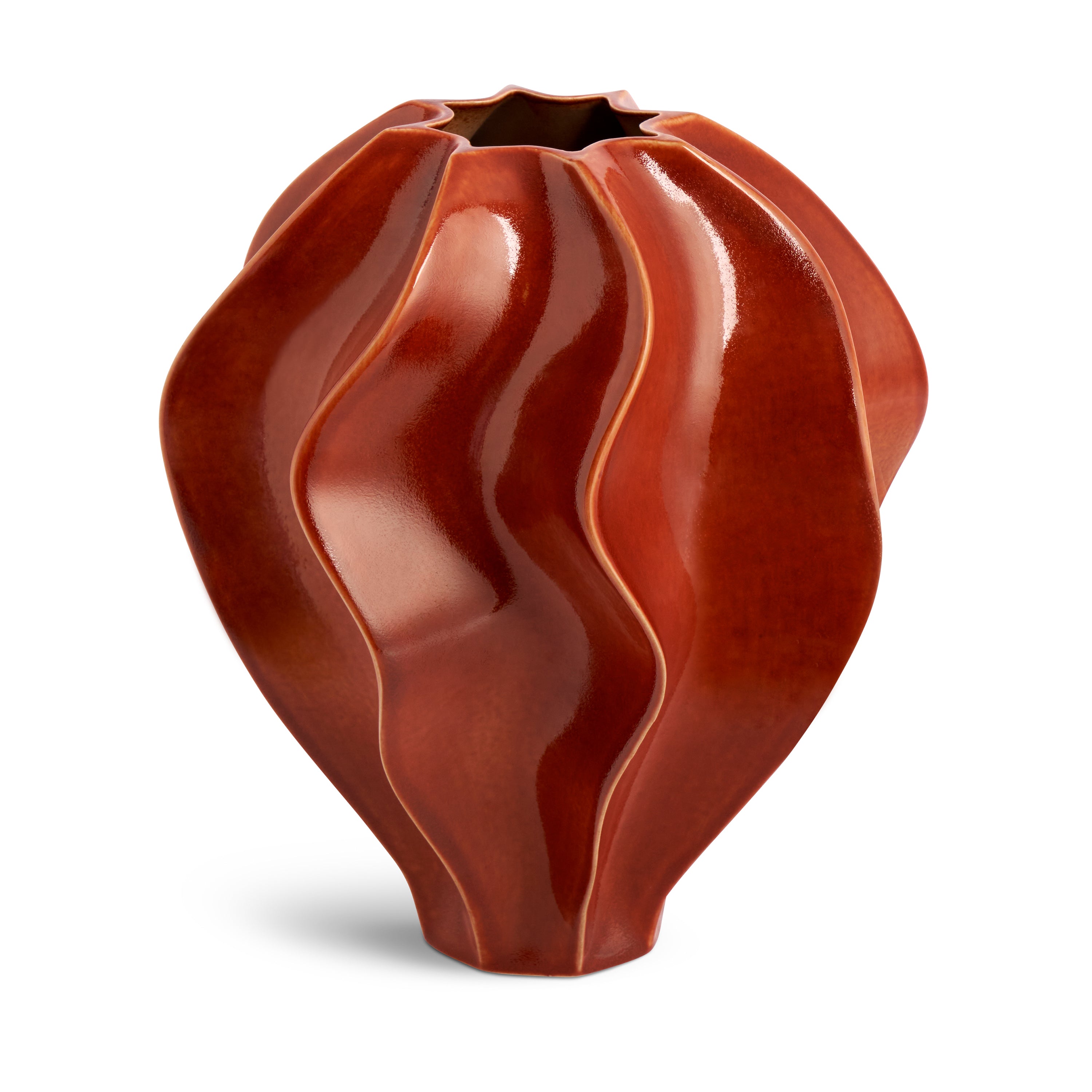 Pre Order | Douro Vase - Paprika Color - X Large Size - Modern Home Decor for Living Room, Dining Table & Office Centerpiece
