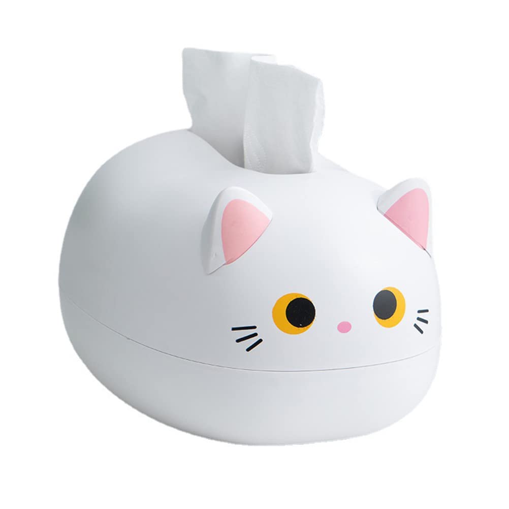Cartoon Cat Tissue Box Cover - Cute Desktop Napkin Dispenser & Storage Container for Cat Lovers | Perfect for Home, Office Decor & Gift Idea