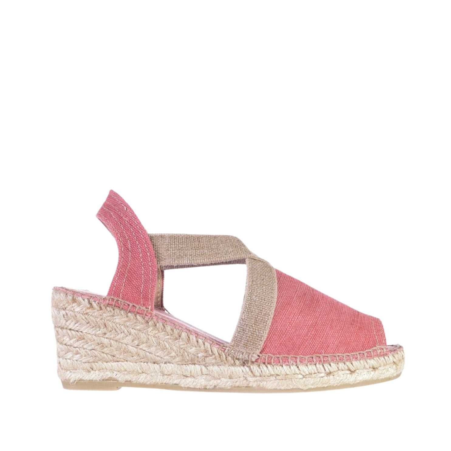 Women's Plain Canvas Wedge Espadrille Shoes - Breda V Comfortable Summer Casual Flats for Beach, Vacation & Everyday Wear