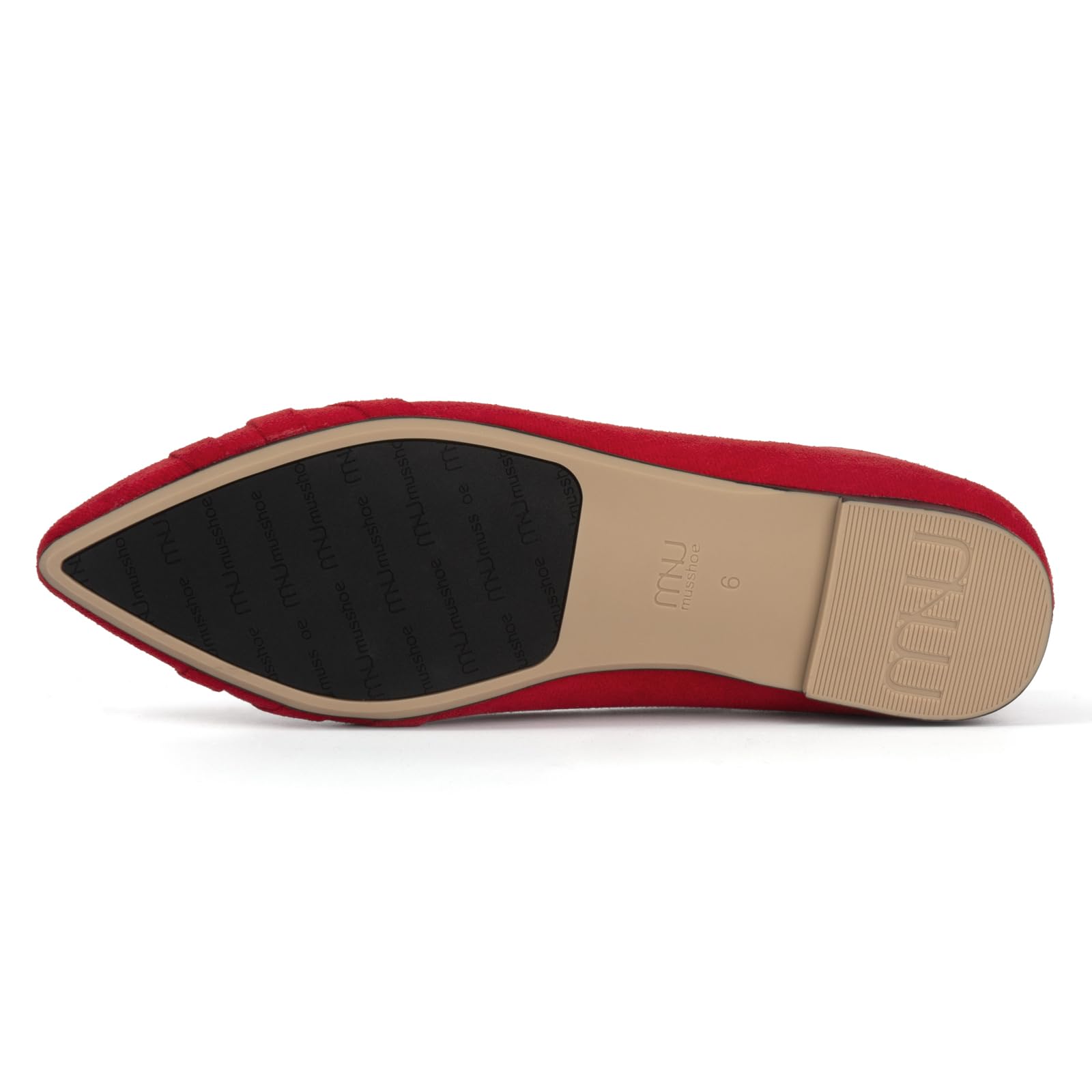 MUSSHOE Women's Pointed Toe Ballet Flats - Slip On Dressy Microfiber Comfortable Flats for Women | Perfect for Office, Parties & Everyday Wear