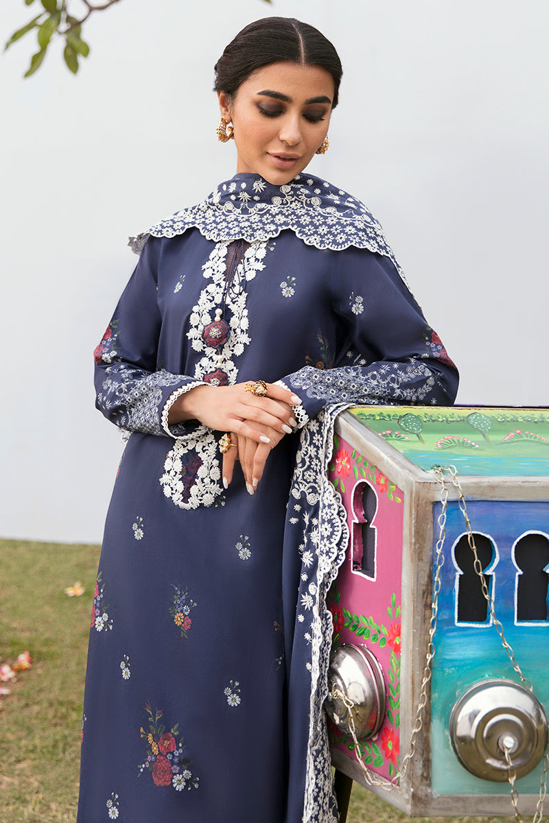 JAYLIN NIGHT 3PC PRINTED LAWN SUIT | Women's Floral Printed Outfit | Soft Cotton Fabric | Perfect for Party, Wedding & Special Occasions