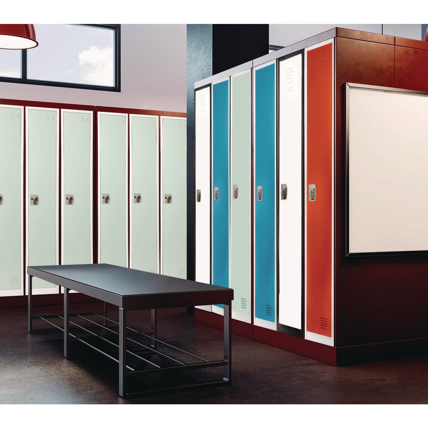 Steel Storage Locker with 1 Compartment - 12x12x72 Inches, Misty Green - Perfect for Office, School, Gym & Home Organization