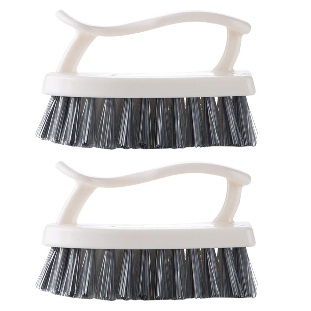 2-Pack Multi-Purpose Cleaning Brushes for Bathroom, Underwear, Clothes & Boots - Heavy Duty Plastic Scrub Brush for Household Cleaning, Laundry & Dry Clothes - Perfect for Kitchen, Bathroom & Outdoor Use