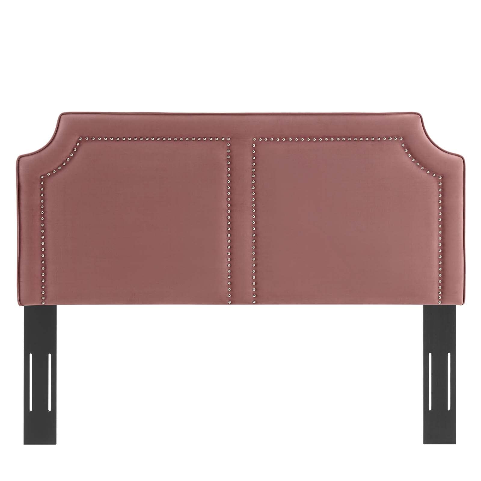 Modway Cynthia Performance Velvet Twin Headboard in Dusty Rose - Soft Upholstered Bed Frame Headboard for Bedroom Decor, Girls Room & Guest Room