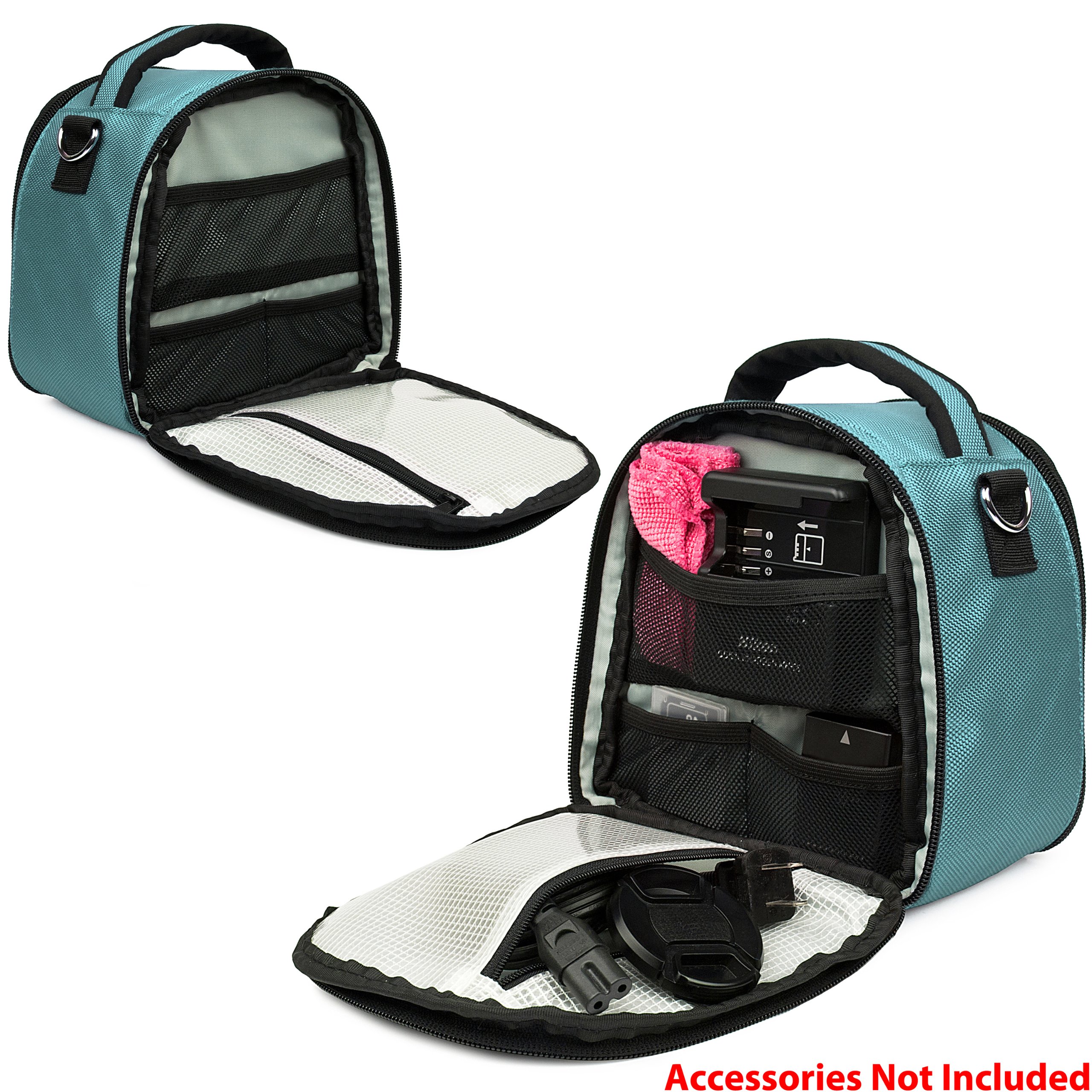 Durable Nylon SLR Camera Bag Sky Blue for Olympus E-M10, E-M5, OM-D E-M1, OM-D E-M10, OM-D E-M5 DSLR Cameras - Includes Screen Protector & Mini Tripod - Perfect for Travel, Hiking & Outdoor Photography