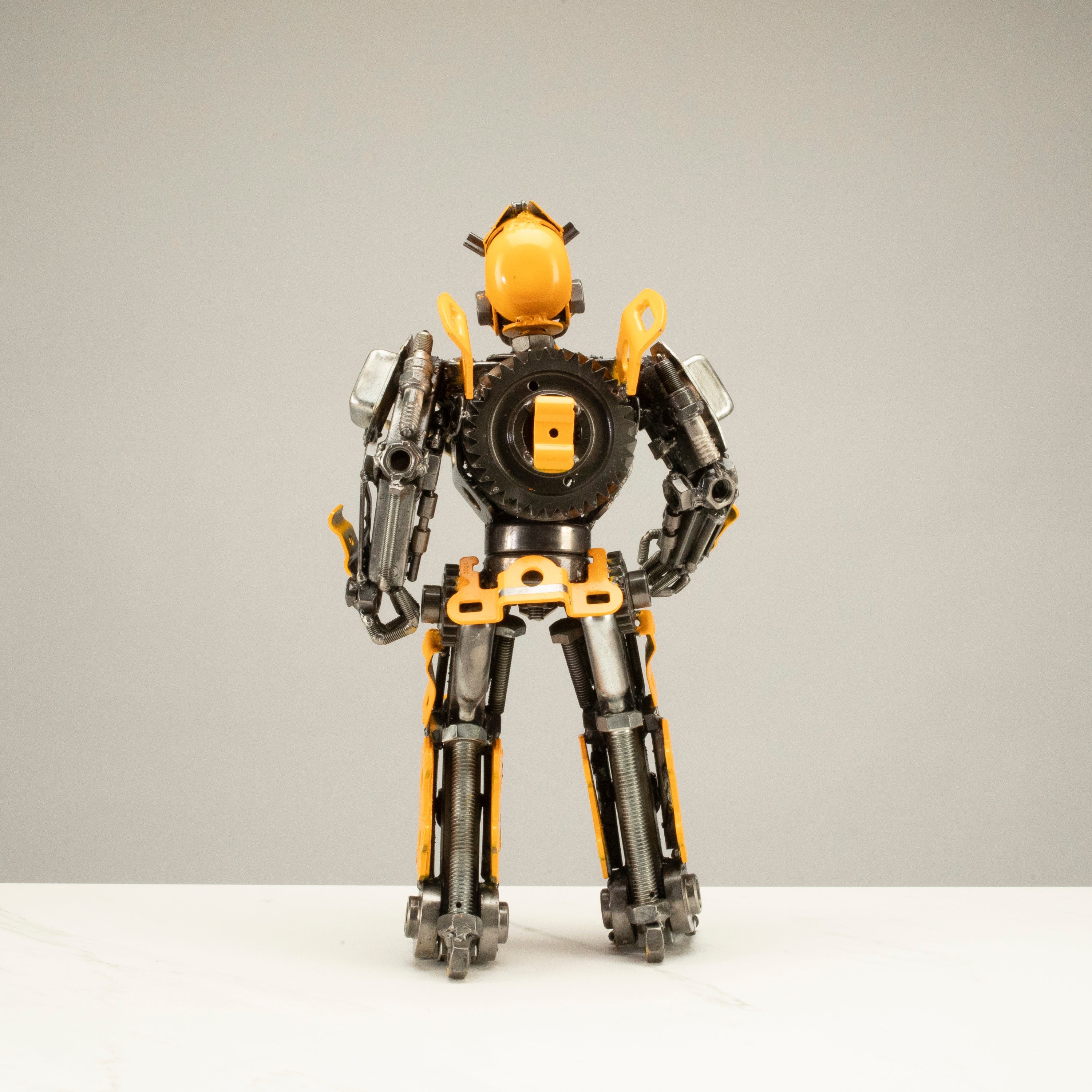 16 BumbleBee Inspired Recycled Metal Sculpture - Eco-Friendly Home Decor, Unique Wall Art for Living Room, Office & Garden