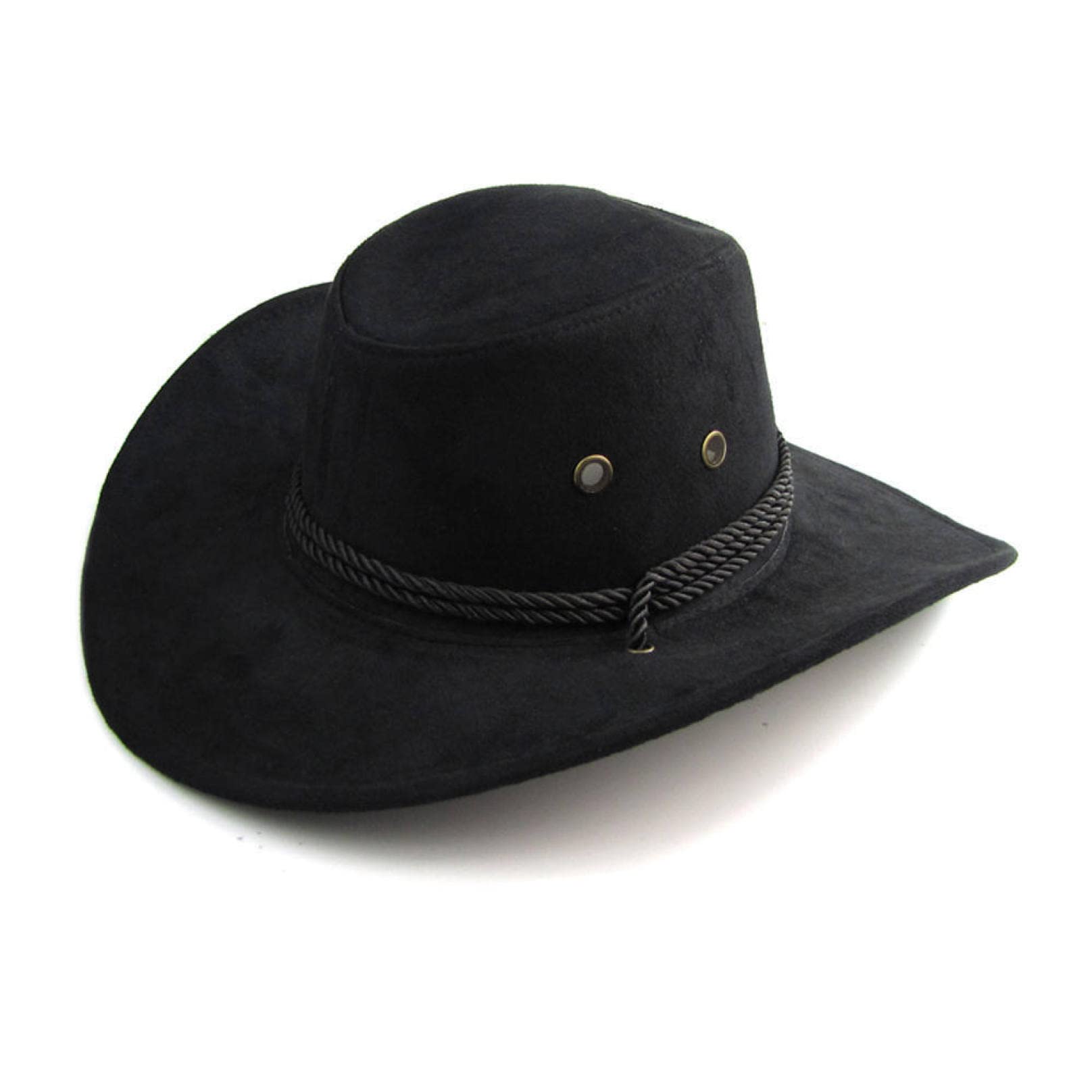 **Men's Wide Brim Cowboy Hat - Western Style Sun Visor for Travel, Horse Riding & Summer Outdoors - UV Protection & Breathable Design**    **Usage Scenarios:** Perfect for outdoor adventures, beach trips, country fairs, rodeos, and casual summer wear.
