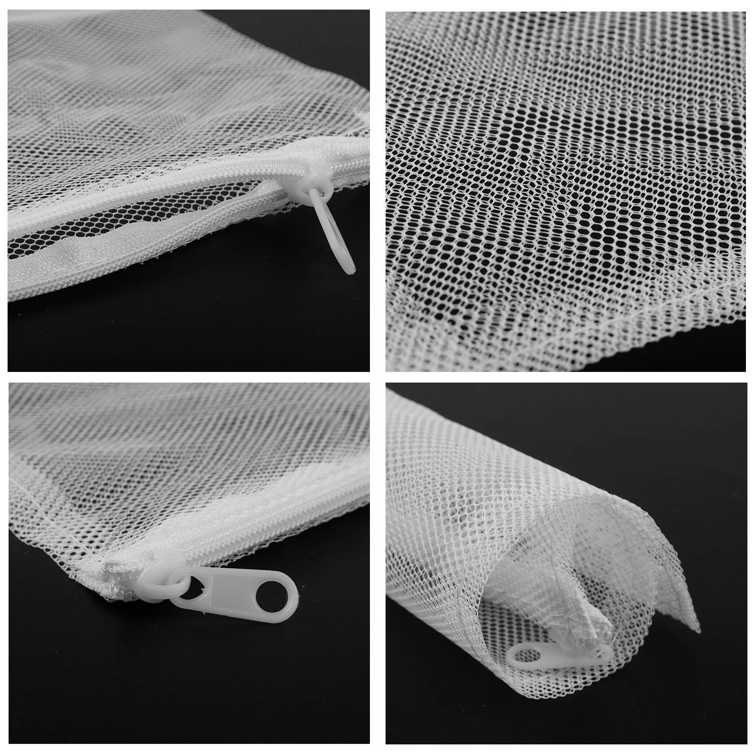 10 Pack Aquarium Filter Media Bags with Zipper - Reusable Mesh Filter Bags for Fish Tank Charcoal, Bio Balls, Ceramic Rings - Perfect for Freshwater & Saltwater Aquariums, Pond Filtration Systems