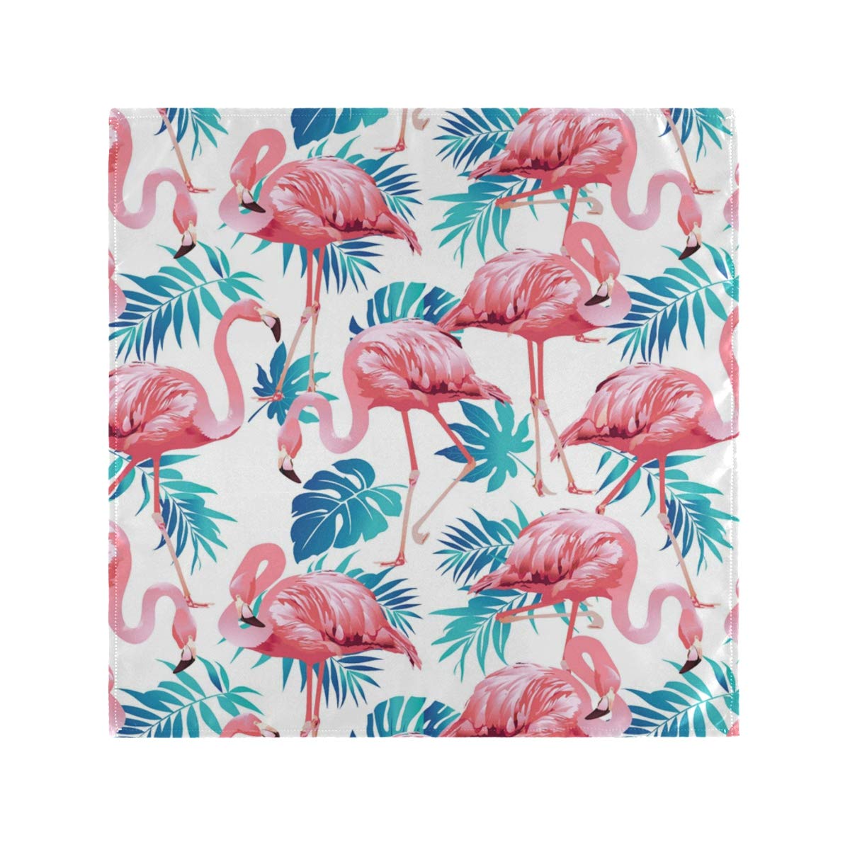 Premium Flamingo Printed Cloth Napkins Set of 6 - 20x20 Inch Oversized Washable Polyester Dinner Napkins for Home, Holiday, Wedding & Party Decor - Eco-Friendly Reusable Table Linens for Casual Dining, Outdoor Picnics and Special Occasions