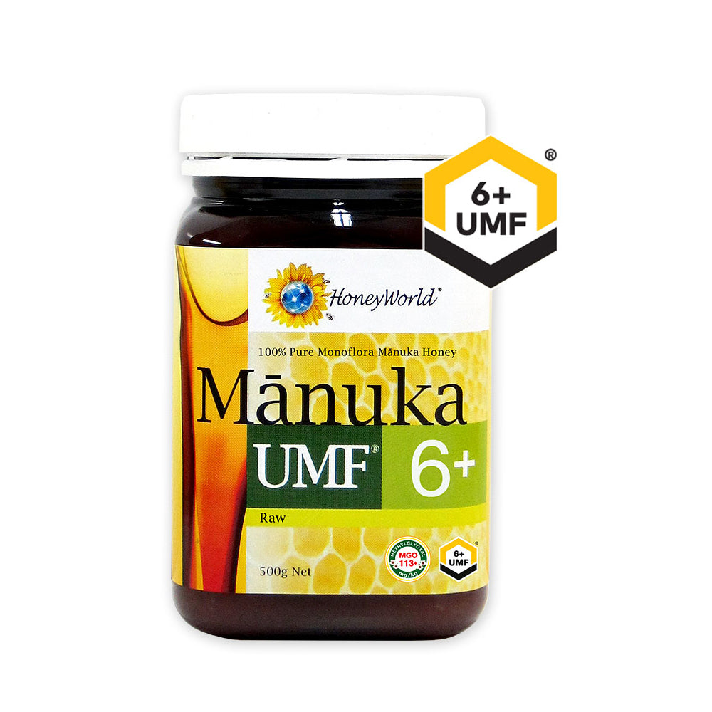 Pure Raw Manuka Honey UMF6+ 500g Jar - Authentic New Zealand Honey for Immune Support, Wound Healing & Daily Wellness