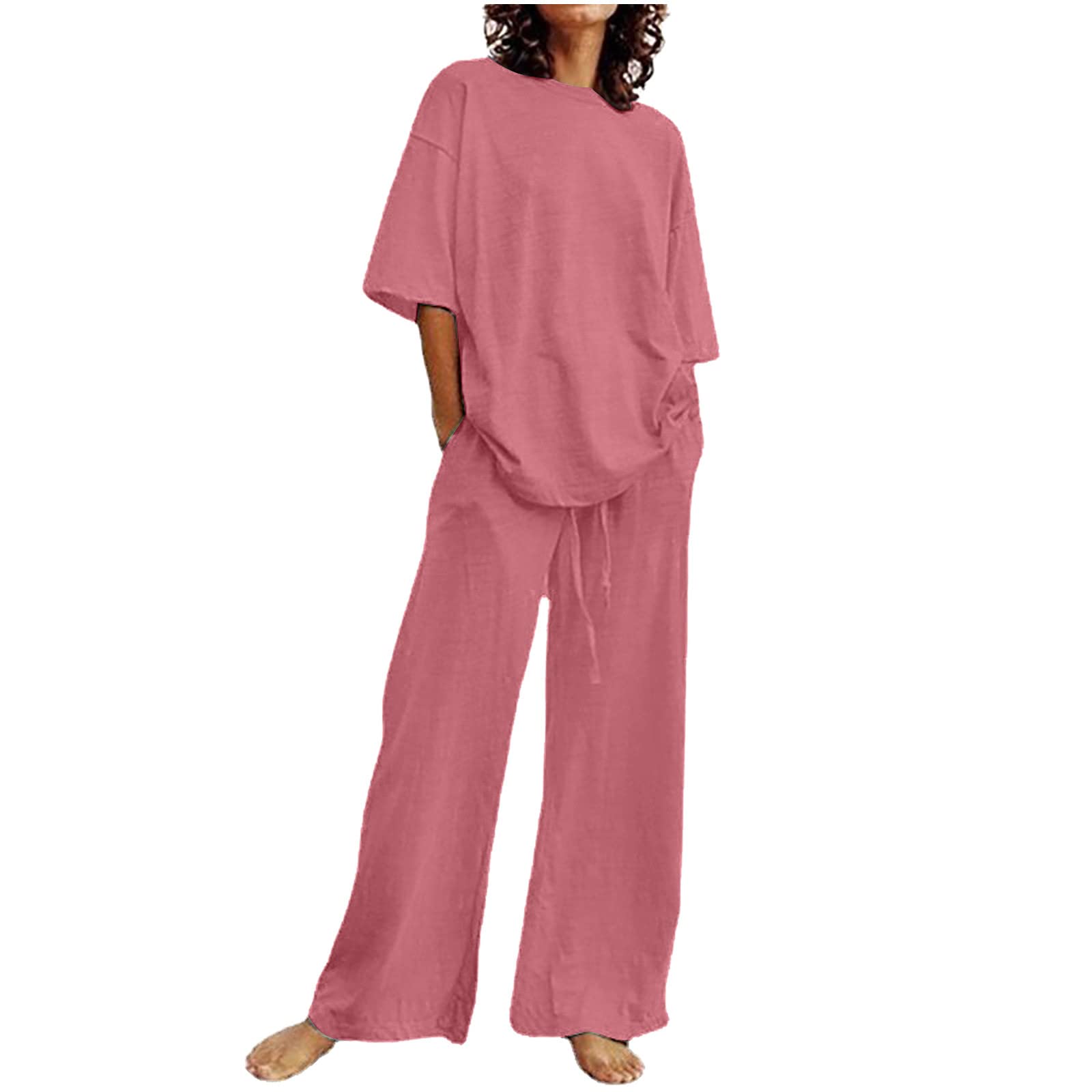 2024 Women's Quilted Lounge Set - 2 Piece Cozy Outfit for Fall & Winter | Soft Holiday Pajamas, Christmas Sweatsuit & Airport Travel Clothes | Perfect for Home Relaxation, Gift Giving & Vacation Comfort