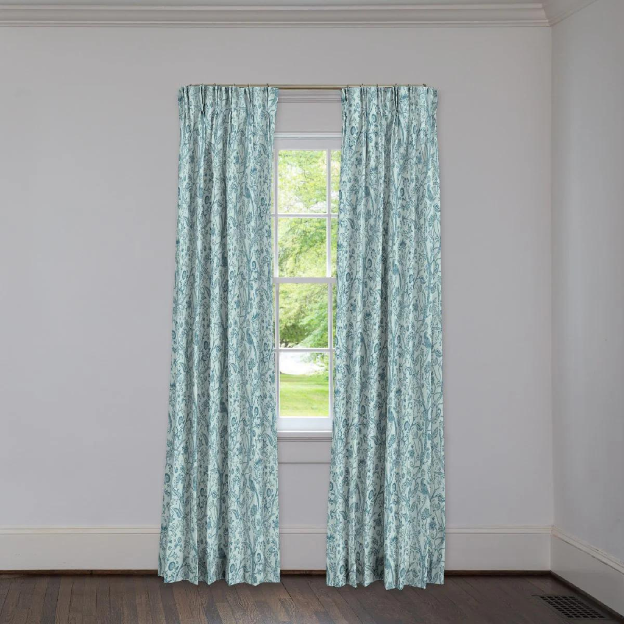 Custom Astoria Seaglass 3-Finger Pinch Pleat Drapery Panels - Luxury Window Curtains for Living Room, Bedroom & Dining Room Decor