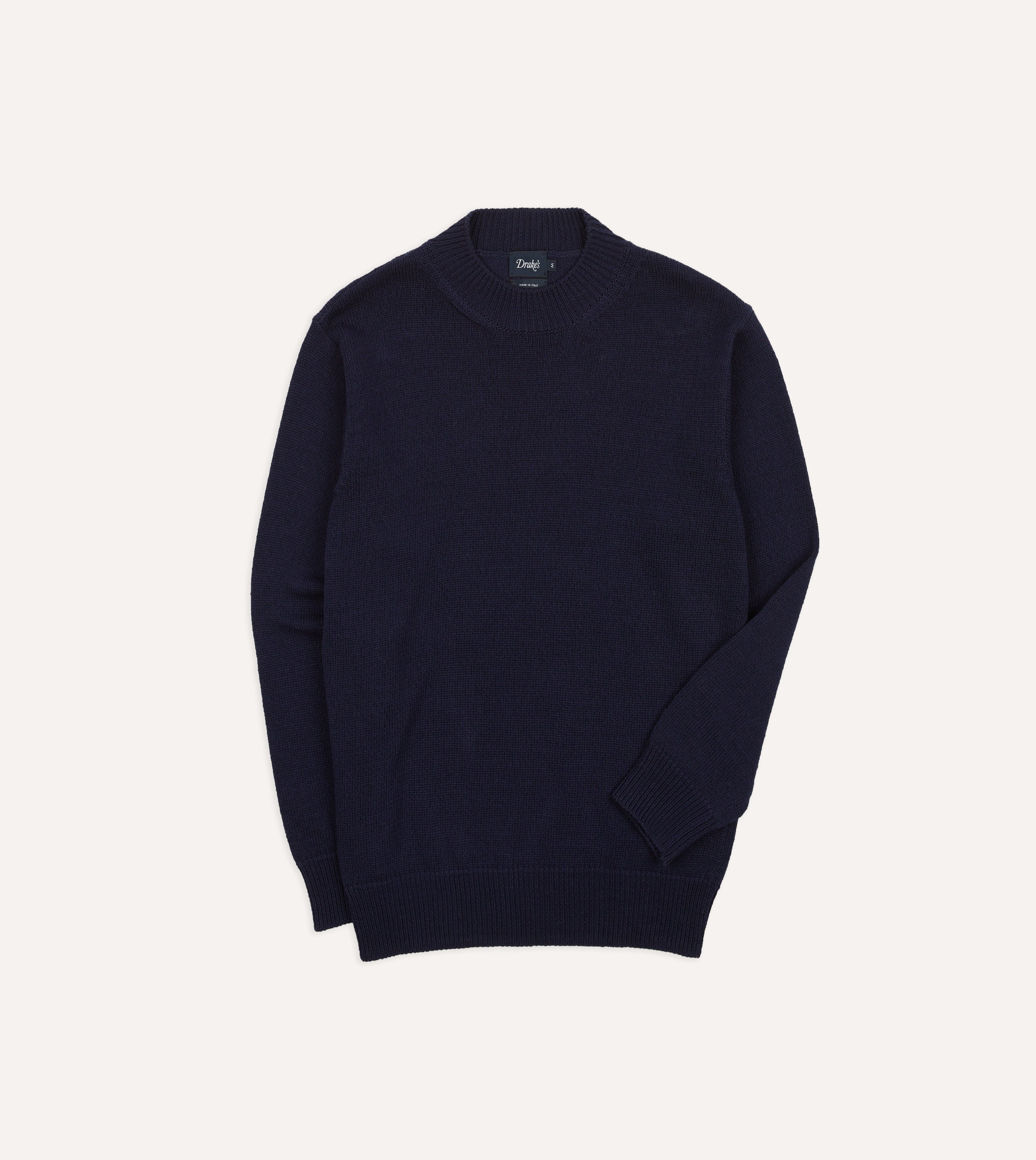 Navy Blue Cotton Mock Neck Sweater for Women - Soft & Comfortable Pullover for Casual Wear, Office, and Fall Outfits