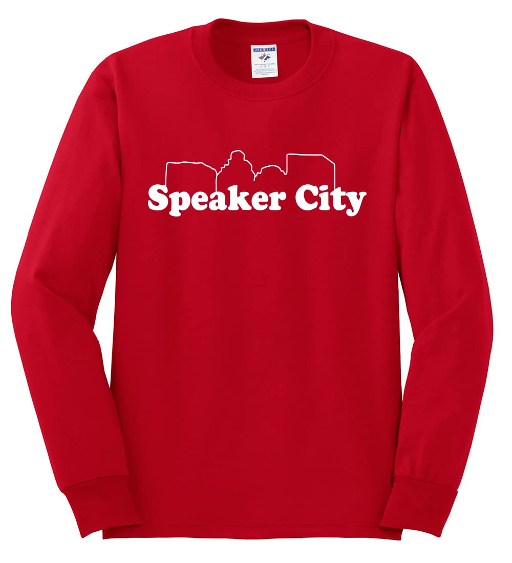 Wild Bobby Vintage Speaker City Movie Pop Culture Men's Long Sleeve T-Shirt - Retro Graphic Tee for Casual Wear, Street Style & Music Lovers