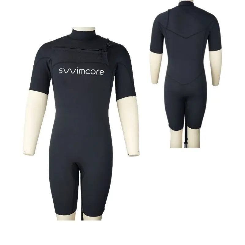 Premium Men's Neoprene Wetsuit Shorts - High-Quality Japanese Neoprene with Chest Zip | Perfect for Surfing, Diving & Water Sports