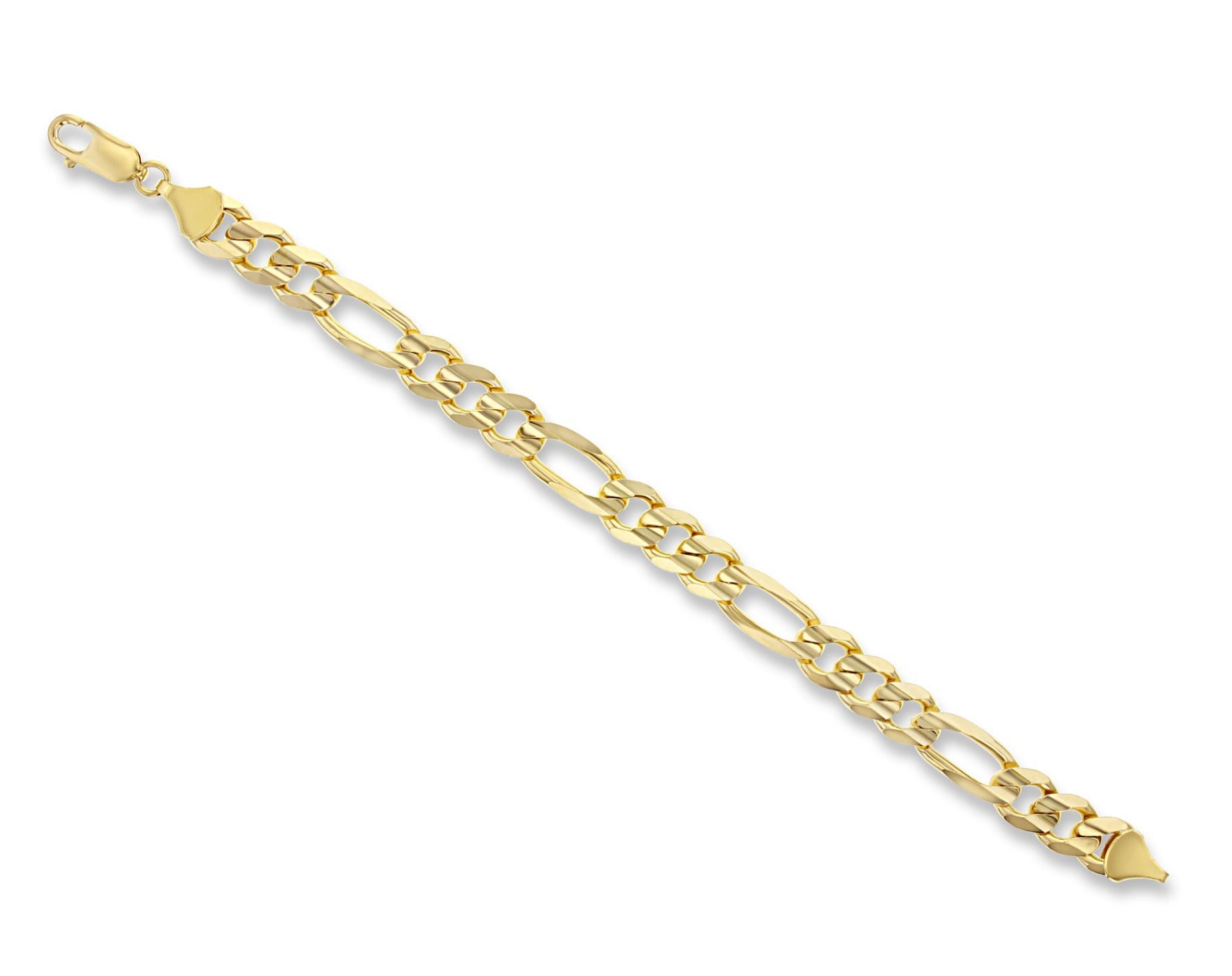 9MM Classic Figaro Chain Bracelet or Anklet - 14K Yellow Gold Jewelry for Men & Women | Perfect for Gifts, Weddings & Everyday Wear