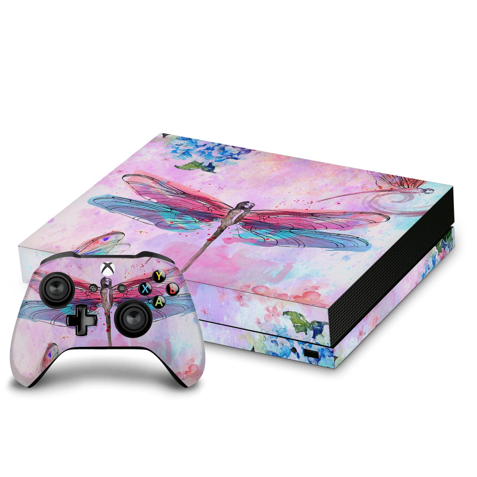 Official Licensed Jena DellaGrottaglia Dragonfly Animal Vinyl Sticker for Xbox One X Console & Controller - Gaming Skin Decal for Enhanced Protection & Style - Perfect for Gamers & Collectors