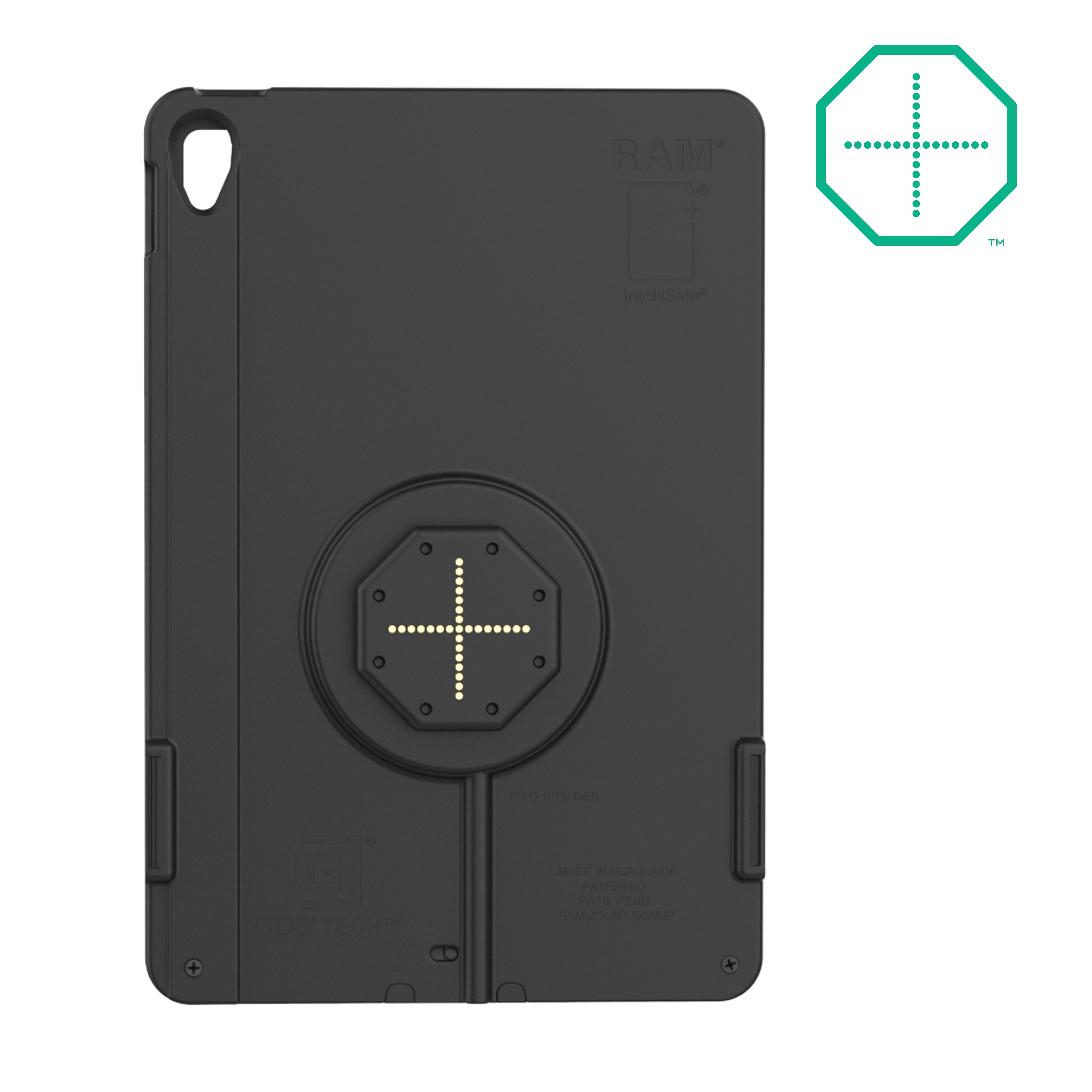 IntelliSkin® Thin Case for iPad 10th & 11th Generation with Rear Pogo Pads - Slim Protective Cover (RAM GDS SKIN AP40 TCB) - Perfect for Work, Travel & Everyday Use