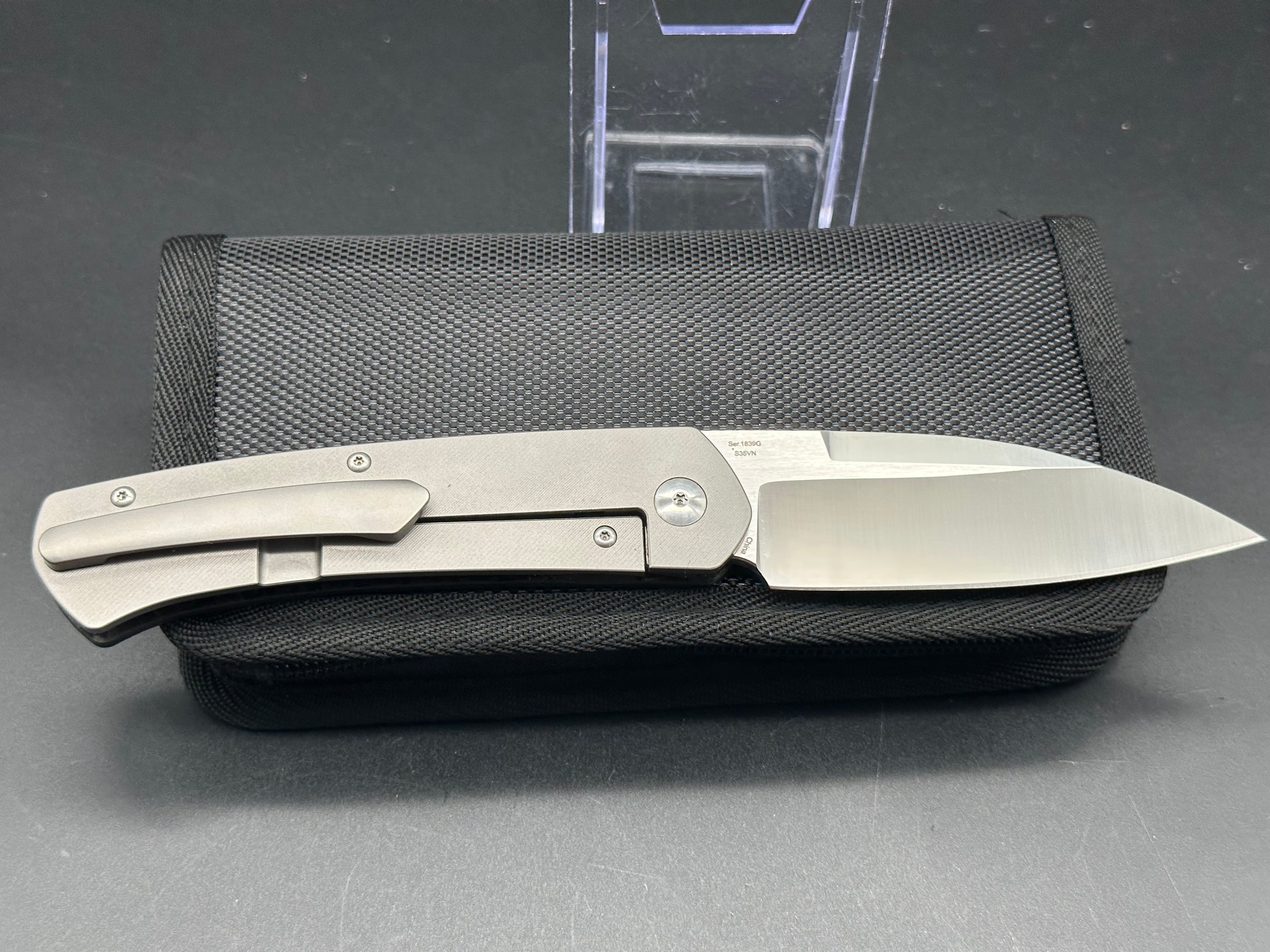 Artisan Cutlery Centauri 1839G MCF S35VN Titanium & Carbon Fiber Folding Knife - Premium EDC Pocket Knife for Outdoor, Camping, Hiking and Everyday Carry