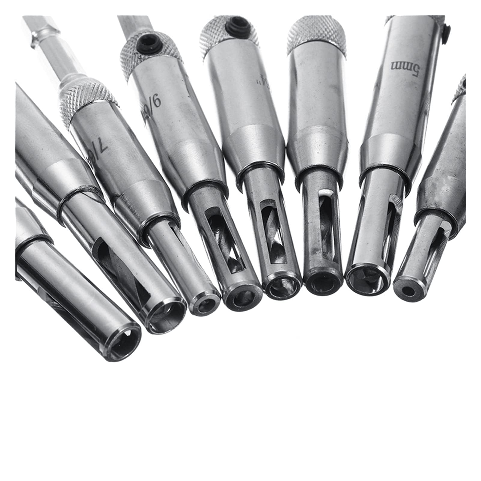 8Pcs Self-Centering Hinge Drill Bit Set with Wrench - Woodworking Door Hinge Installation, Cabinet Making & Furniture Repair Core Drill Bits for Precise Hole Punching