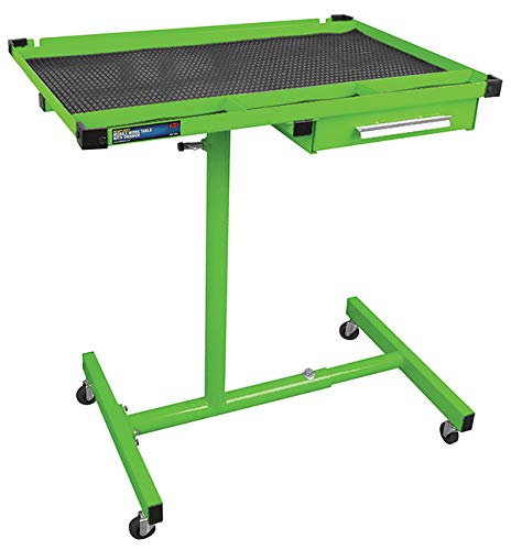 ATD Tools ATD-7025 Heavy Duty Rolling Workbench with Storage Drawer - Green Work Table for Garage, Workshop & DIY Projects