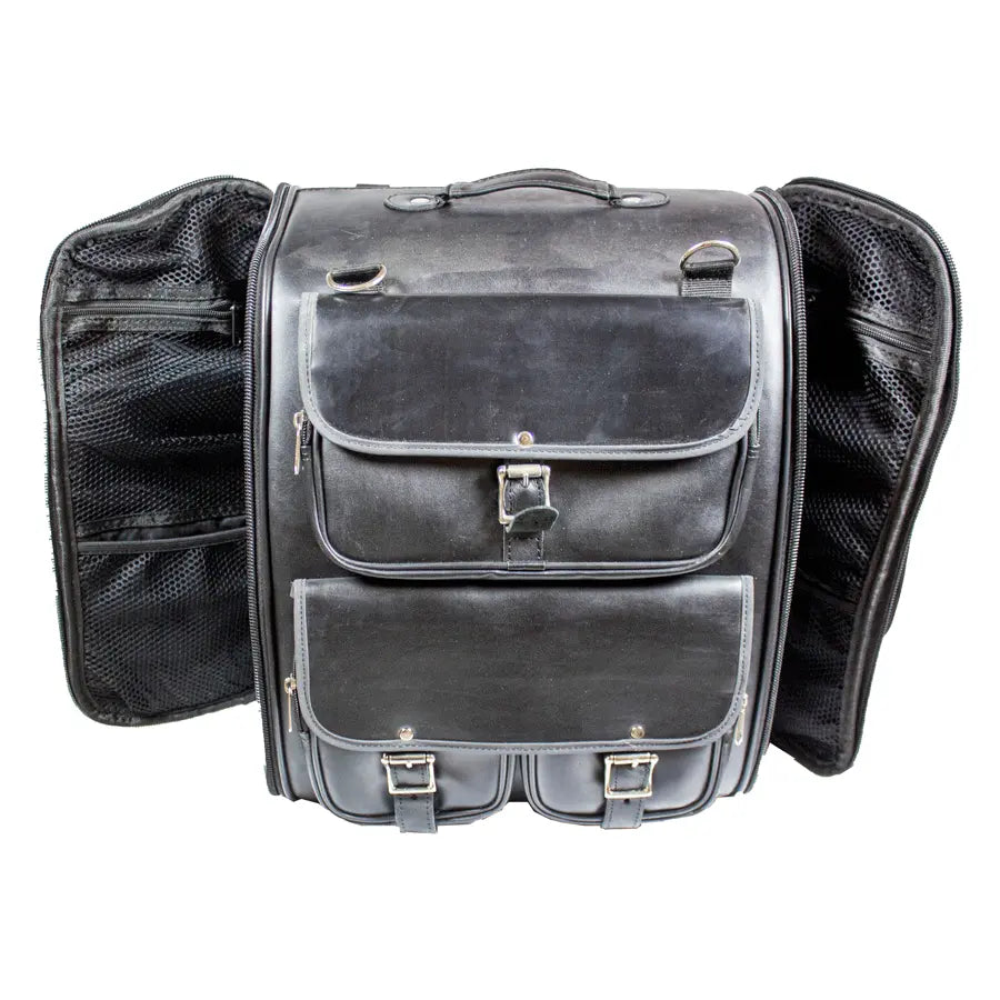 Open Road Shelf Touring Bag - Waterproof Motorcycle Luggage for Long-Distance Travel & Adventure Riding | Perfect for Harley, BMW & Cruiser Bikes