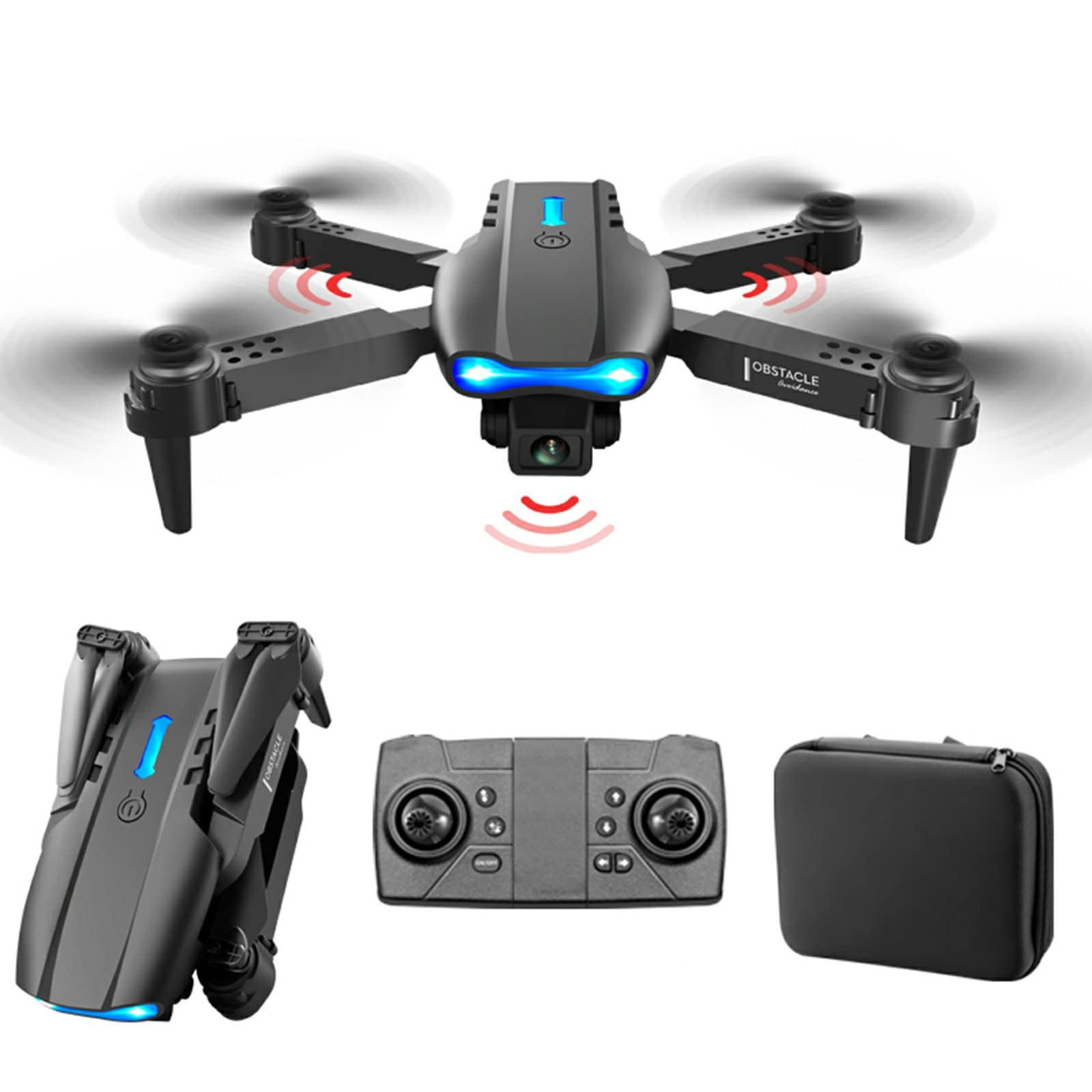 4K HD Remote Control Helicopter Drone with Dual Cameras & Infrared Obstacle Avoidance - K3 Professional RC Drone for Adults (Aerial Photography, Outdoor Adventures, Home Security Monitoring)