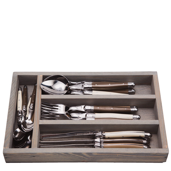 24-Piece Stainless Steel Flatware Set with Linen Storage Pouch - Elegant Silverware for Dinner Parties, Weddings & Everyday Dining