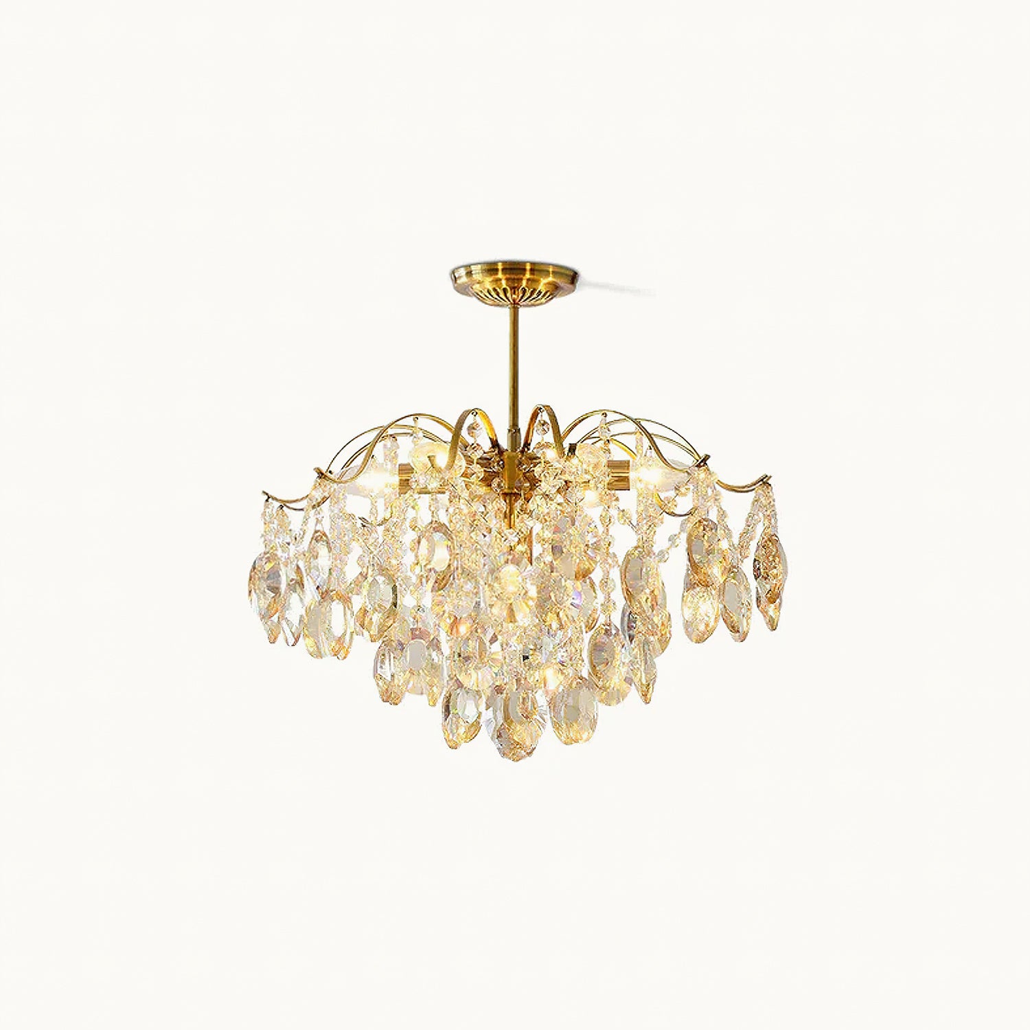 Crystal Wind Chime Chandelier - Elegant Outdoor & Indoor Decor for Patio, Garden, Porch, and Home