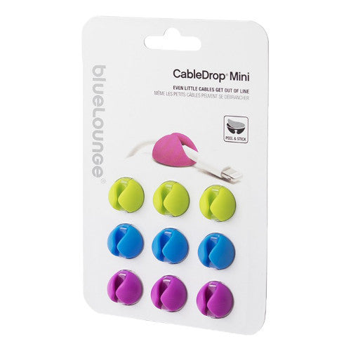 Bluelounge Cabledrop Mini - Cable Management Organizer for Desk & Home Office - Keep Wires Tidy Under Desk, Behind TV, or in Workspace