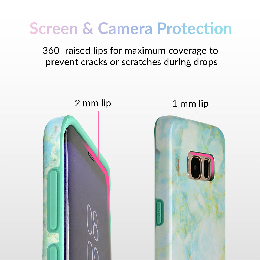 Premium Jade Marble Samsung Galaxy Case - Elegant Protective Cover for Samsung Galaxy S21/S22/S23 - Perfect for Work, Travel & Everyday Use