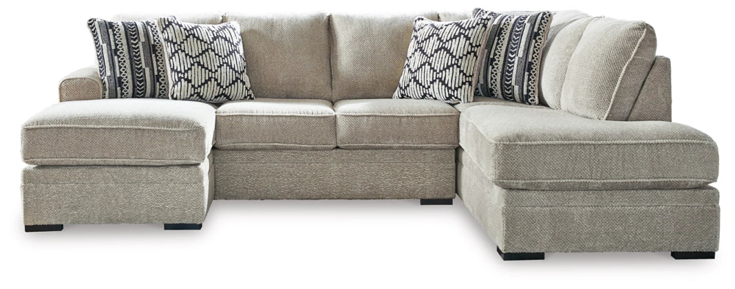 Calnita 2-Piece Sectional Sofa with Right-Hand Facing Chaise - Modern Living Room Furniture for Small Spaces & Apartments