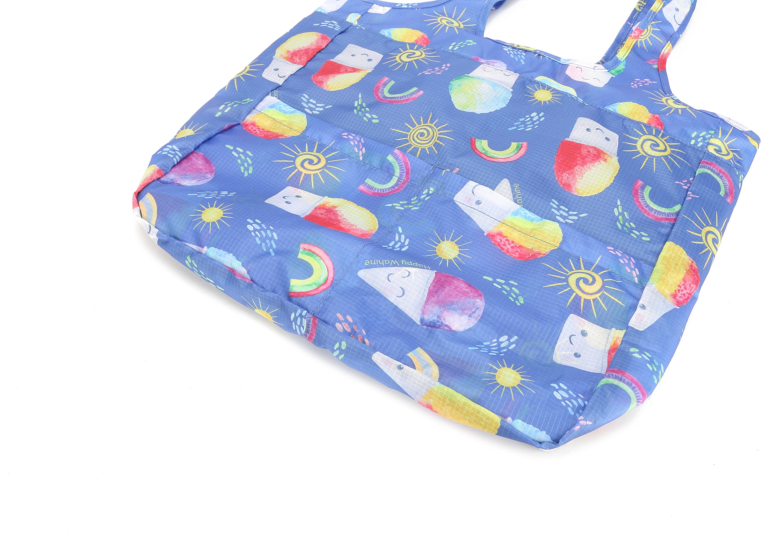 Foldable Tote Bag for Women - Lightweight & Waterproof - Perfect for Grocery Shopping, Beach, Travel & Work (Shave Ice Blue)