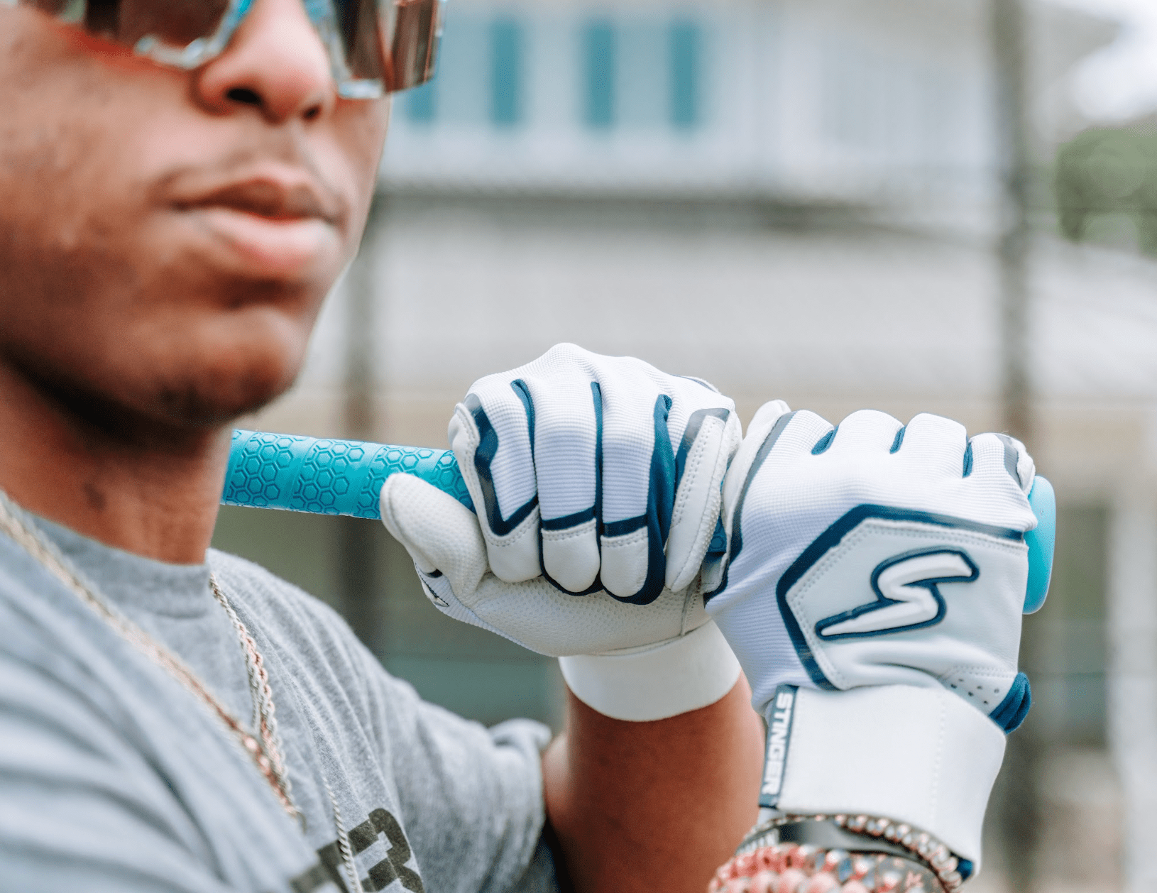 Premium Winder Series Batting Gloves for Baseball & Softball - Navy & White - Breathable & Flexible for Enhanced Grip & Comfort - Perfect for Training, Games & Outdoor Sports