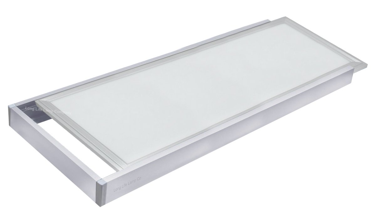 40W Ultra Bright LED Panel Light 1200x300mm Surface Mount, 6500K Daylight White, Energy Saving Office Lighting for Commercial & Home Use