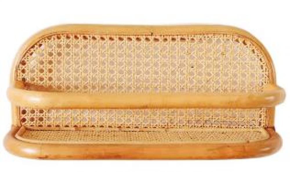 Handwoven Rattan Wall Hanging Storage Basket - Natural Woven Magazine Rack for Kitchen, Bathroom, Living Room | Perfect for Organizing Books, Towels & Home Decor