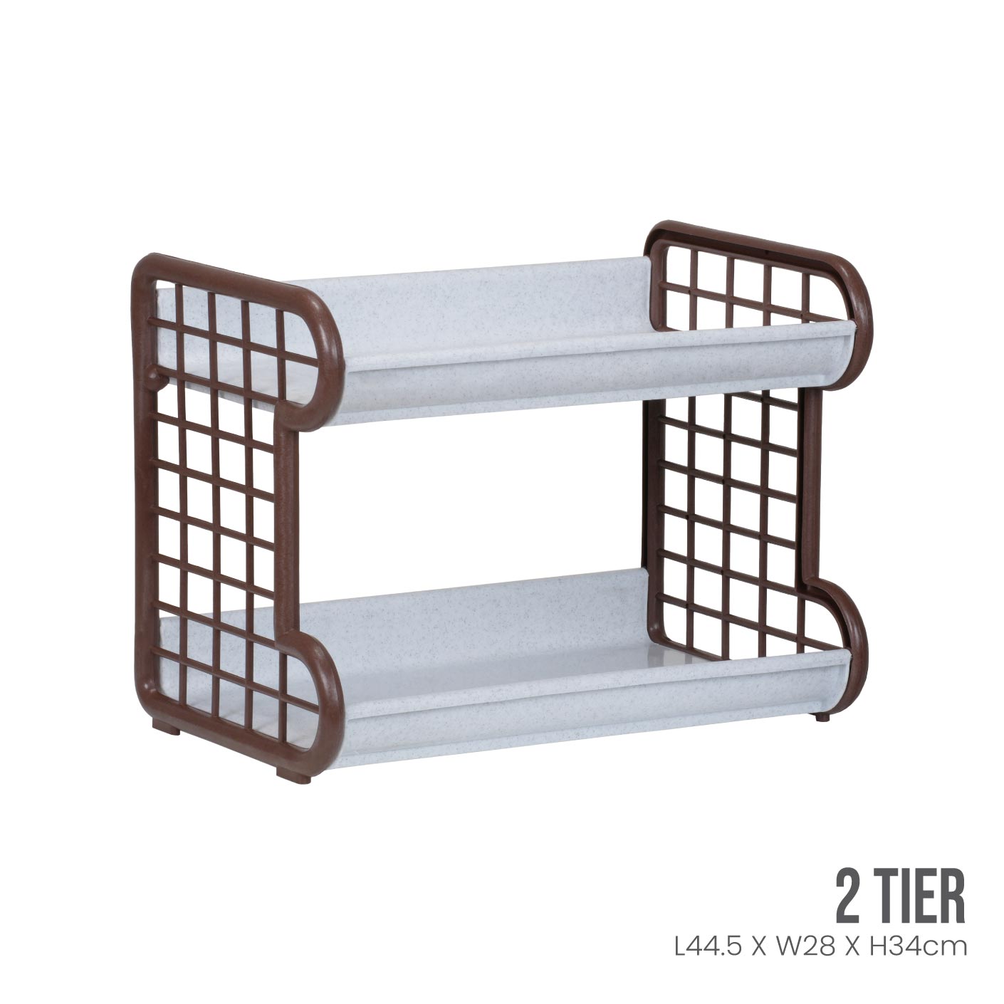 2 Layer DM Rack (992) - Heavy Duty Storage Organizer for Kitchen, Garage, or Office - Perfect for Spices, Tools, and Office Supplies