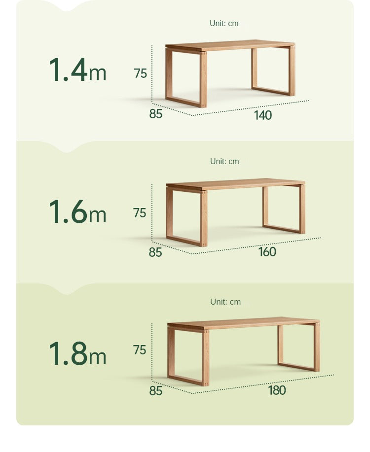 Solid Wood Dining Table - Beech & Oak Large Farmhouse Table for 8 - Perfect for Family Gatherings & Dinner Parties