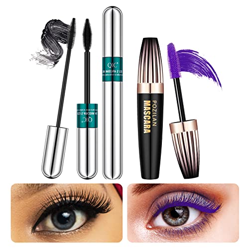 Thrive Waterproof Mascara - Black & Purple Volumizing & Lengthening Formula for Lash Extensions | Perfect for Daily Wear, Special Occasions & Water Activities
