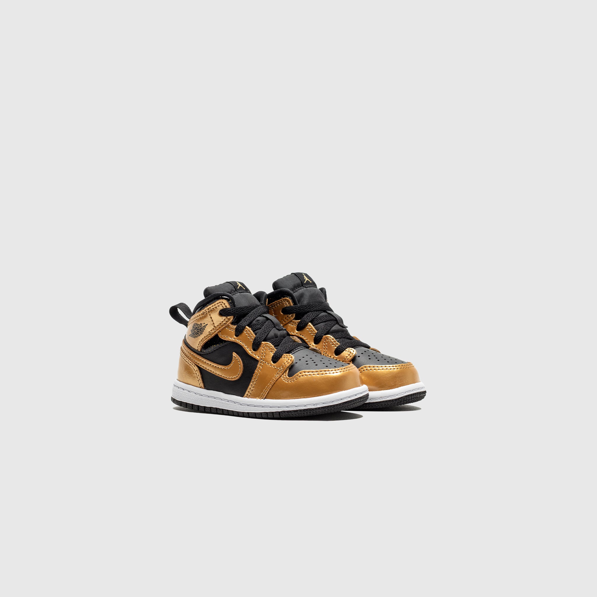 AIR JORDAN 1 MID SE (TD) Black & Gold Basketball Shoes for Men - Perfect for Streetwear, Sneaker Collection & Casual Wear