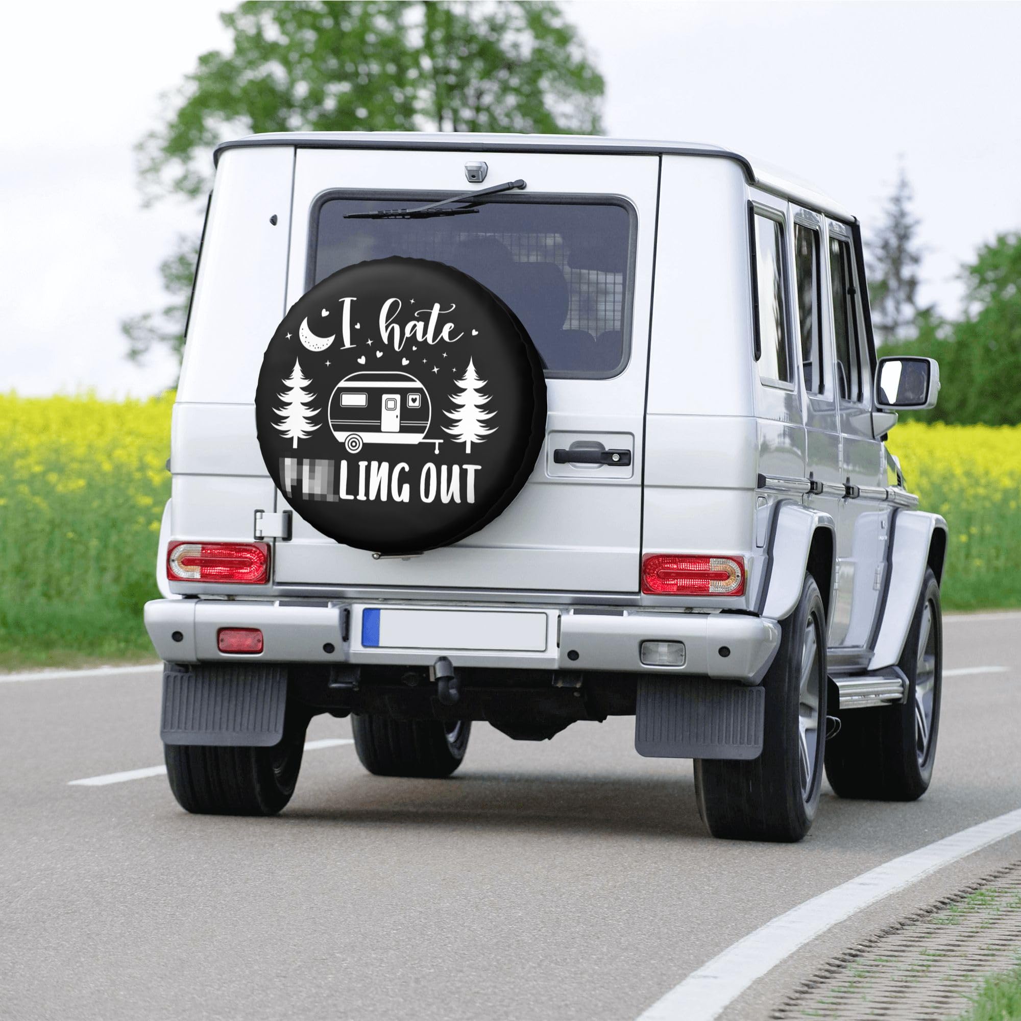 15 Inch Universal RV Spare Tire Cover - Weatherproof Camper Wheel Protector for Trailer, SUV, Truck & Travel Trailers | Durable Outdoor Accessory for Camping & Road Trips