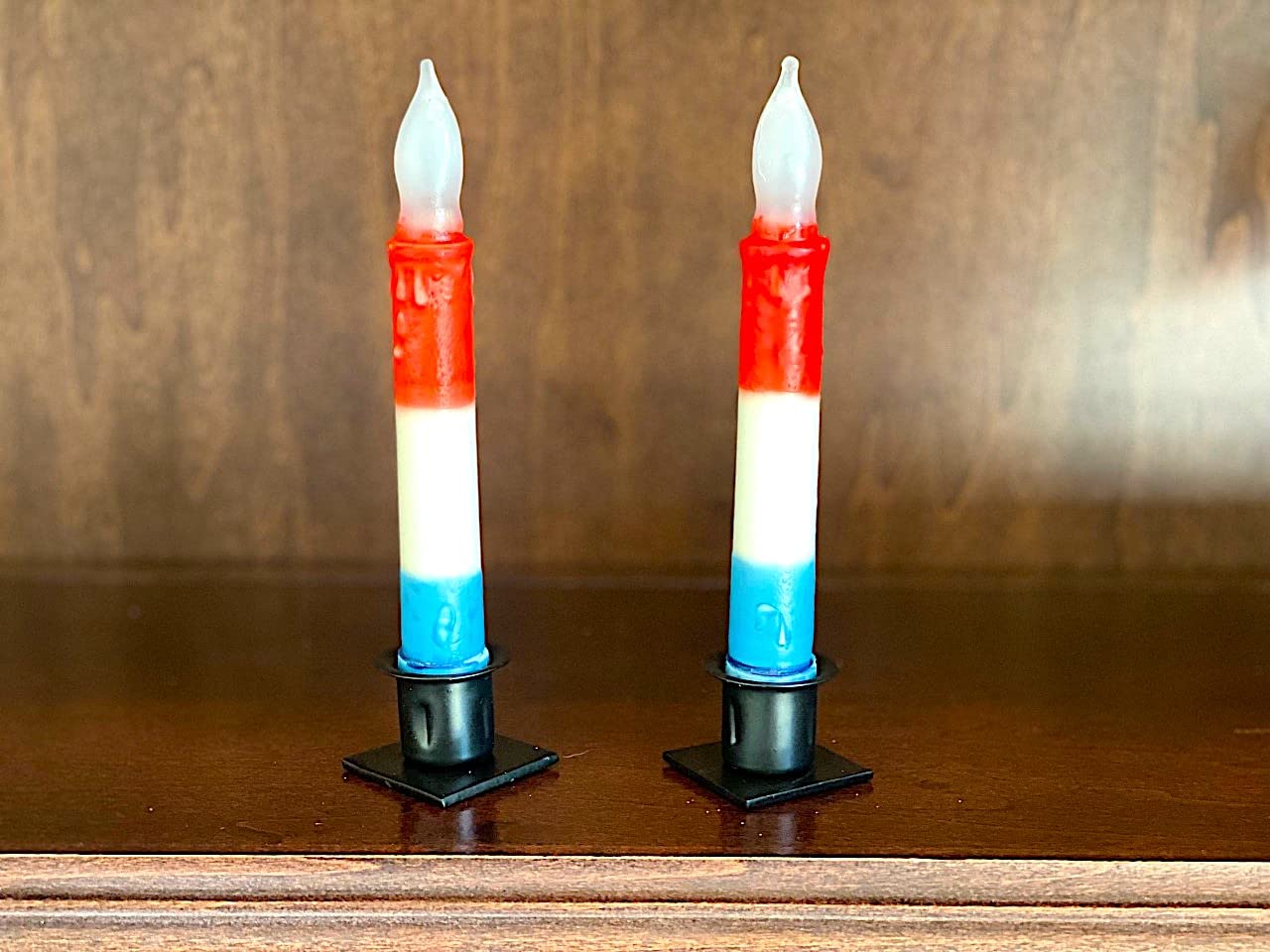 Flickering LED Taper Candles - Battery Operated with 6HR Timer, 6.25