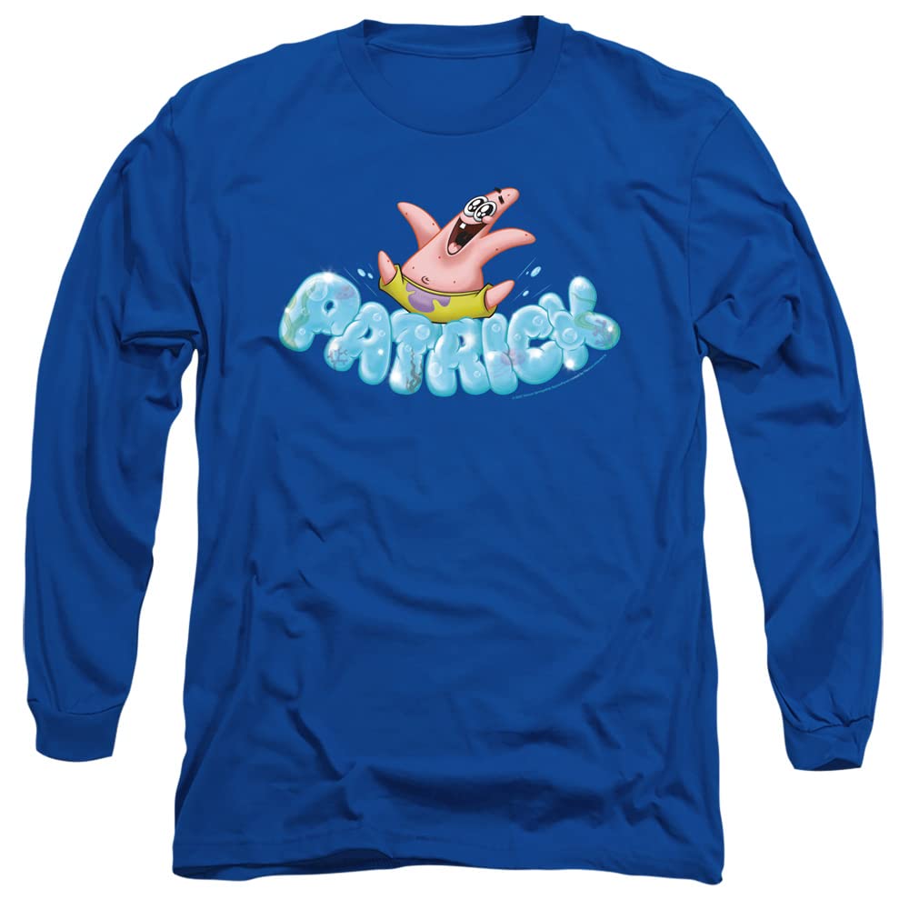 **Spongebob Happy Go Lucky Patrick Unisex Long-Sleeve T-Shirt for Adults - Casual Wear, Cosplay & Gift for Cartoon Fans**