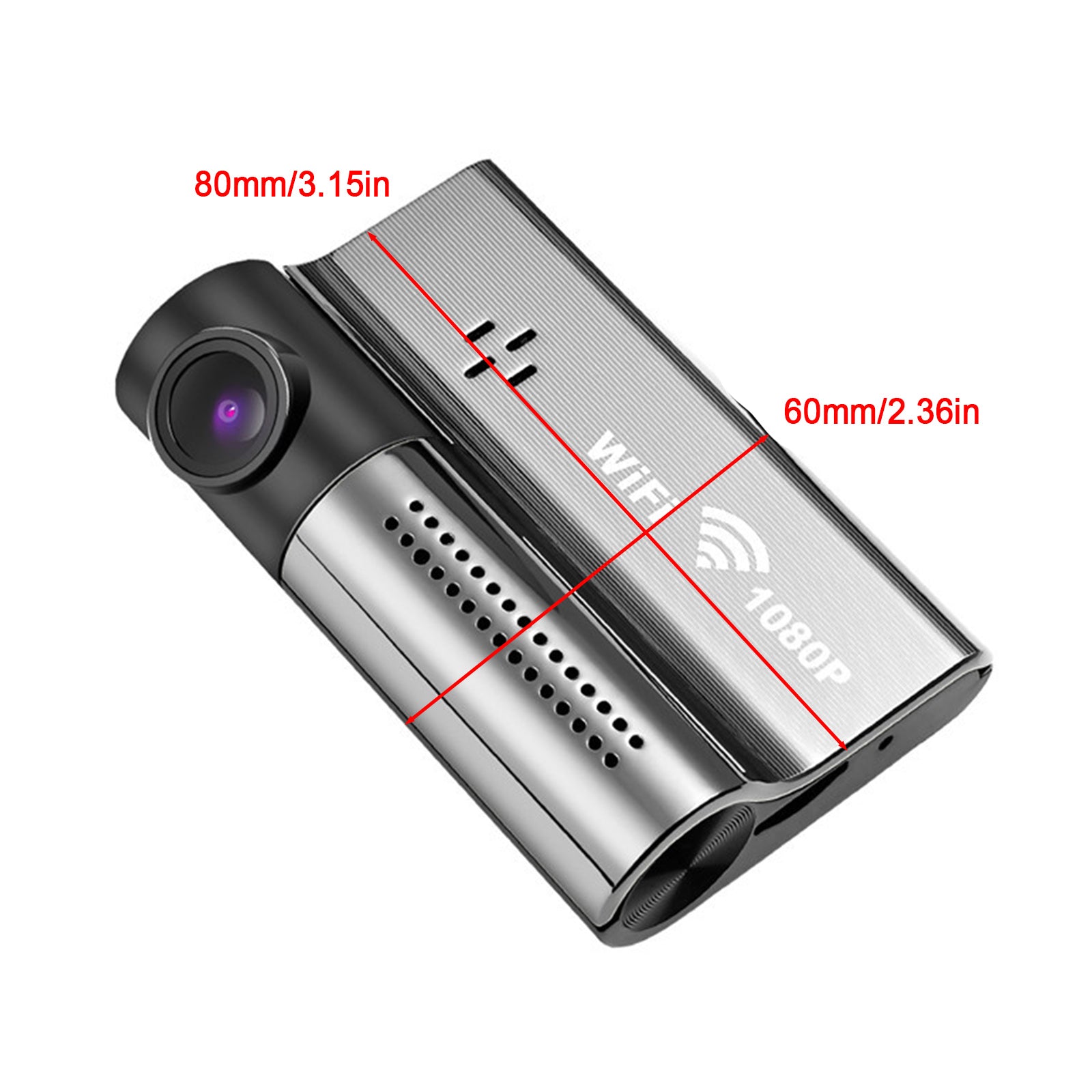 1080P WiFi Dash Cam with Night Vision - Hidden Driving Recorder & DVR for Cars | Perfect for Road Trips, Uber, and Security Monitoring