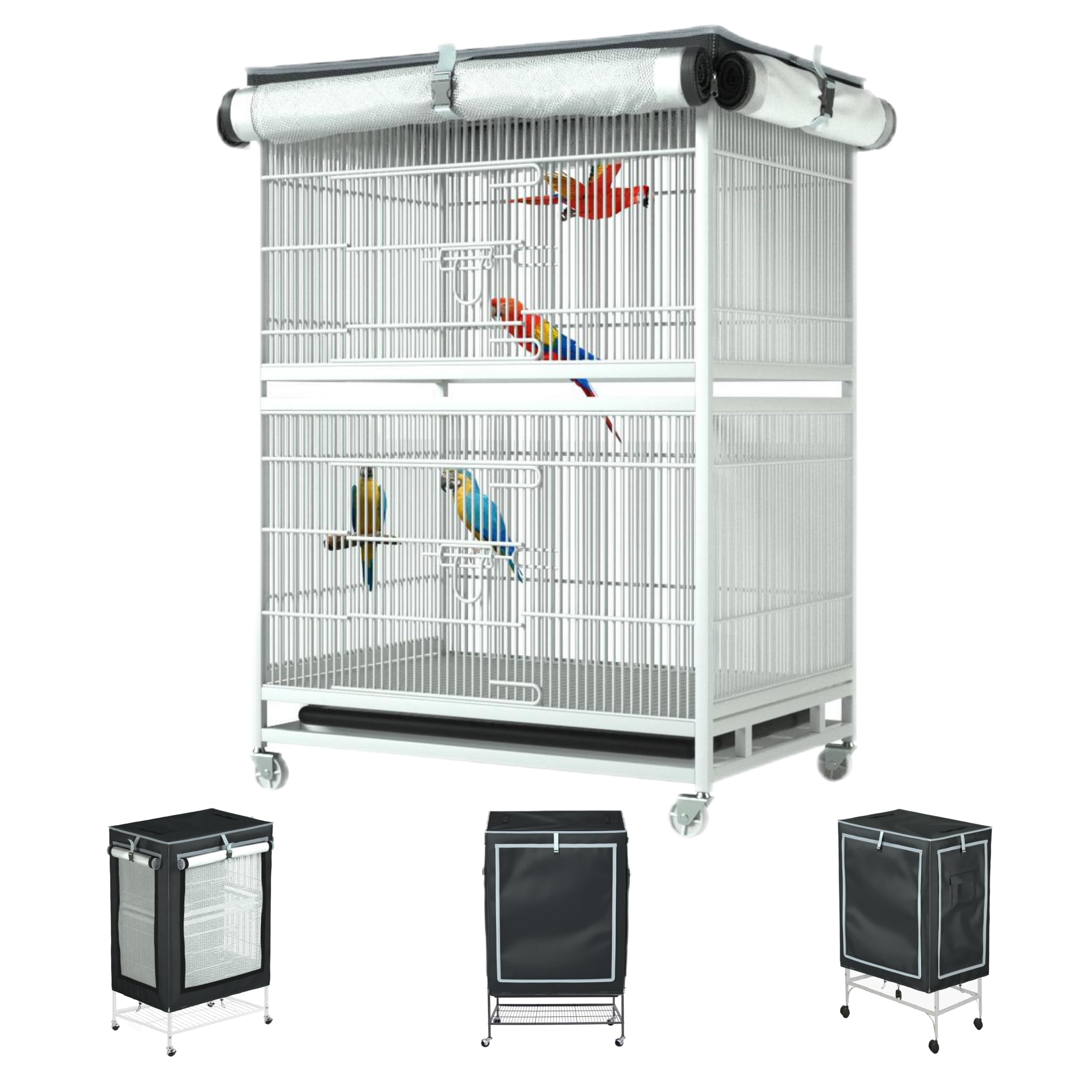 Universal Large Bird Cage Cover 32x21x46 Inches - Breathable Nighttime Bird Cage Cover for Parrots, Cockatiels & Macaws | Perfect for Sleep, Travel & Indoor Use